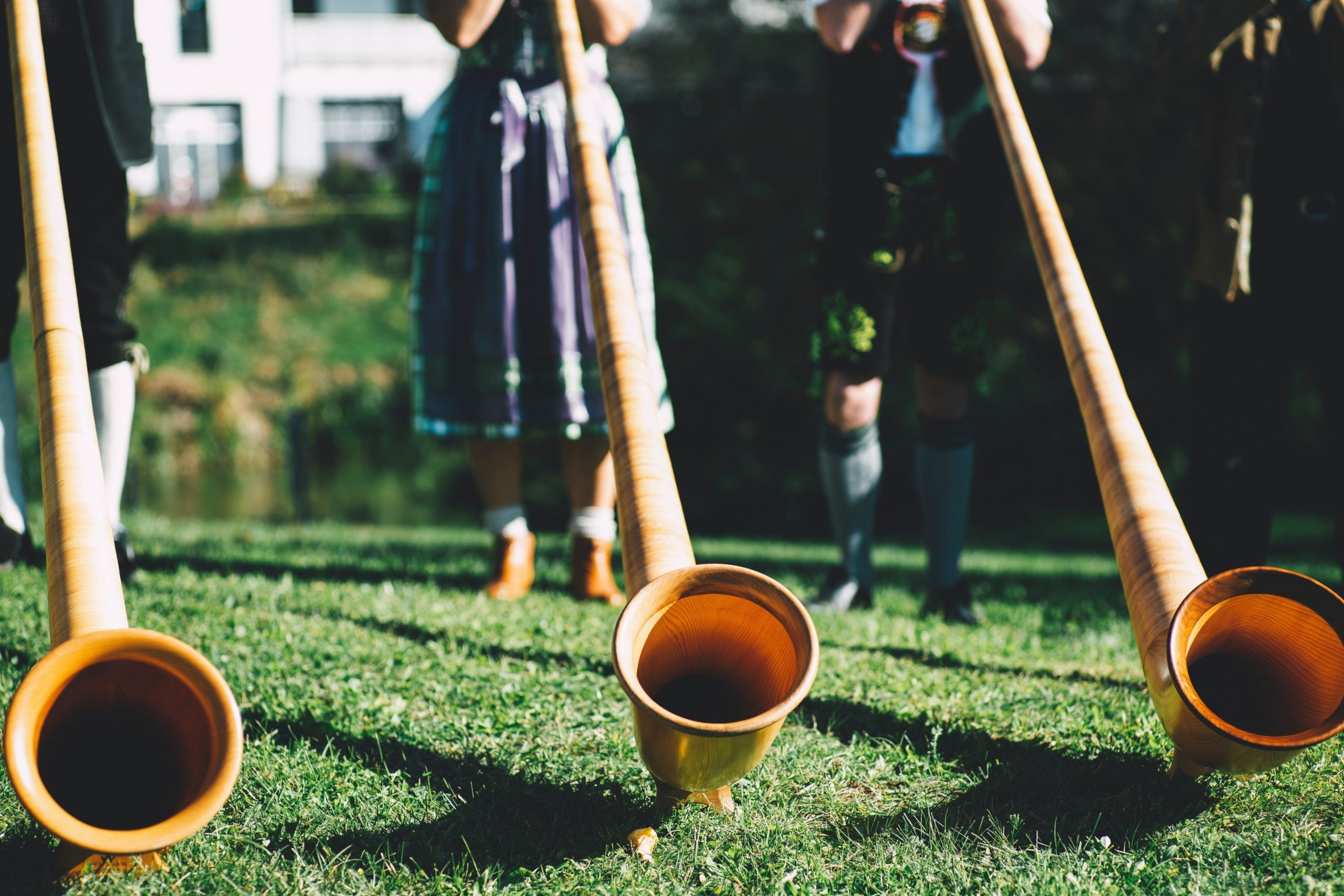 Uncommon musical instruments, Alphorn experience, Swiss customs, Valais Switzerland, 2560x1710 HD Desktop