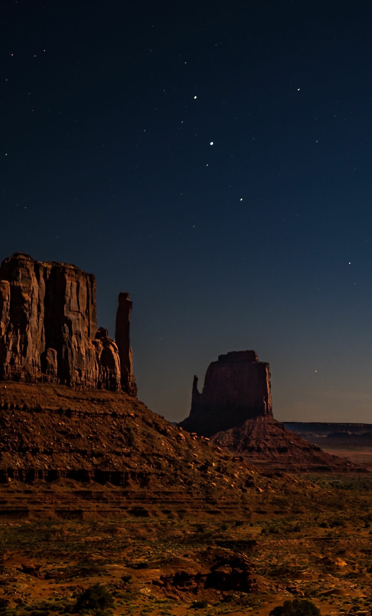 Desert Nights, Starry skies, Tranquil ambiance, Serene beauty, 1280x2120 HD Phone