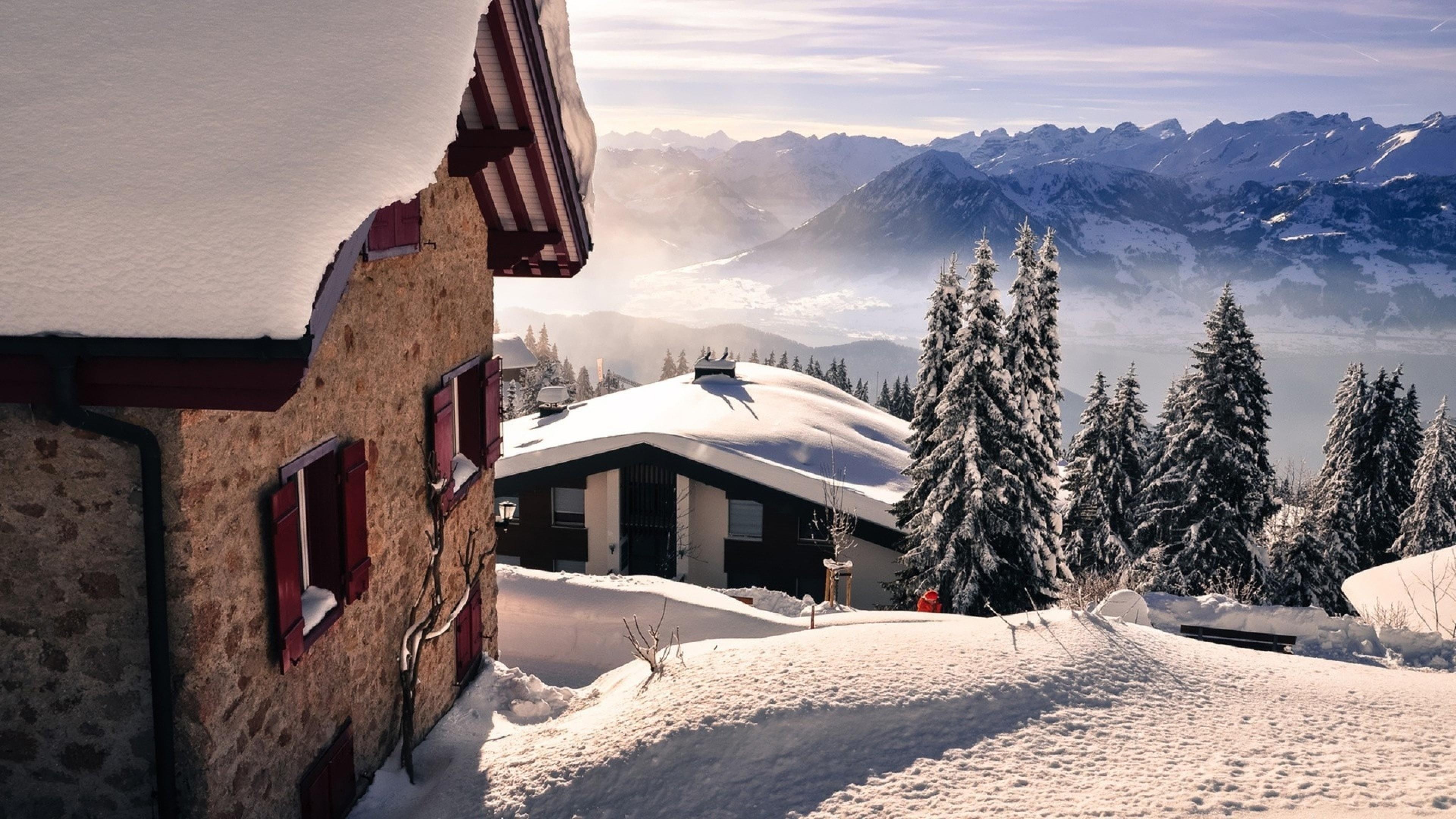 Chalet, Courchevel Wallpaper, 3840x2160 4K Desktop