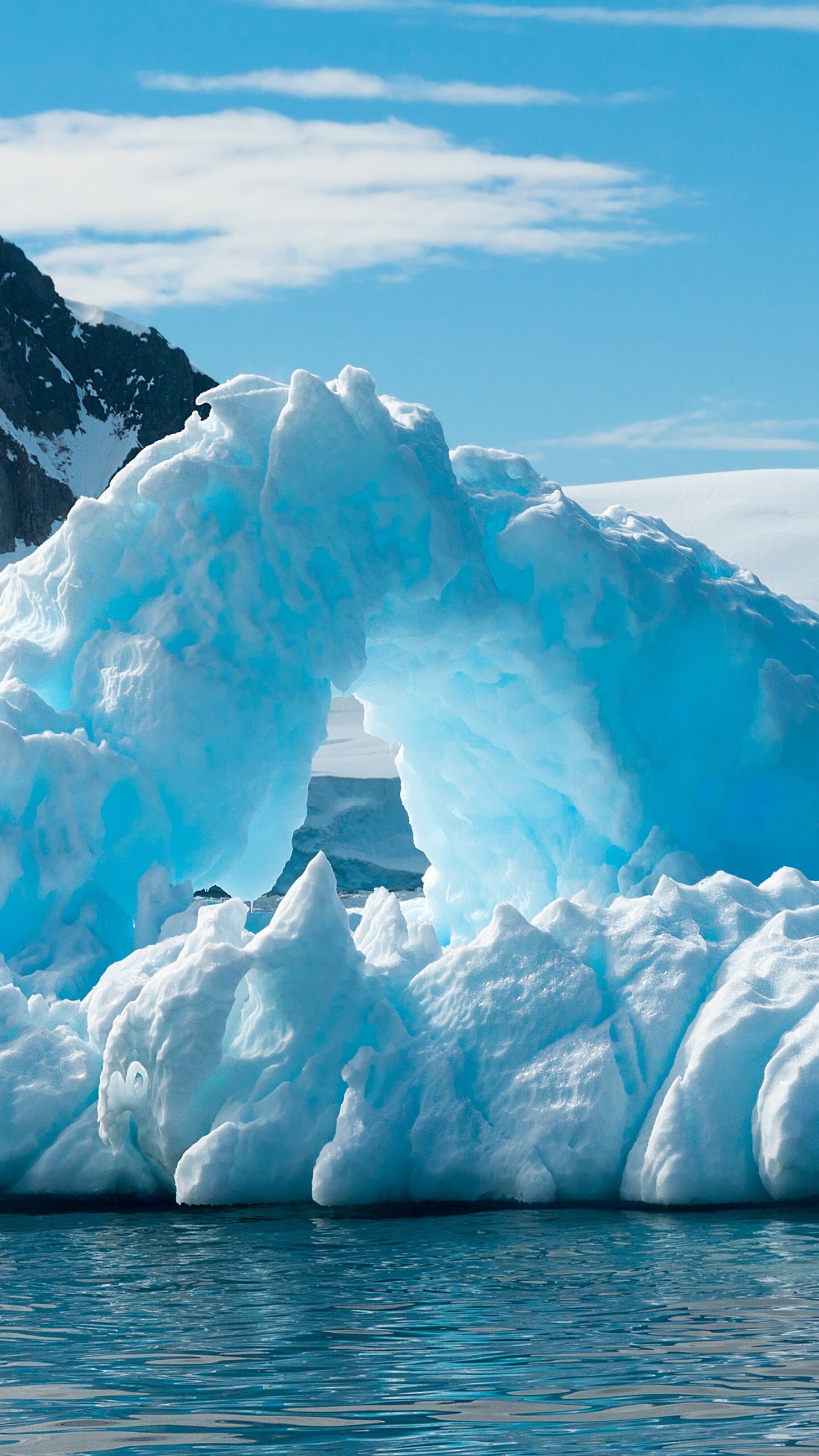 Antarctica wallpaper, Iceberg, North winter nature, 1440x2560 HD Phone