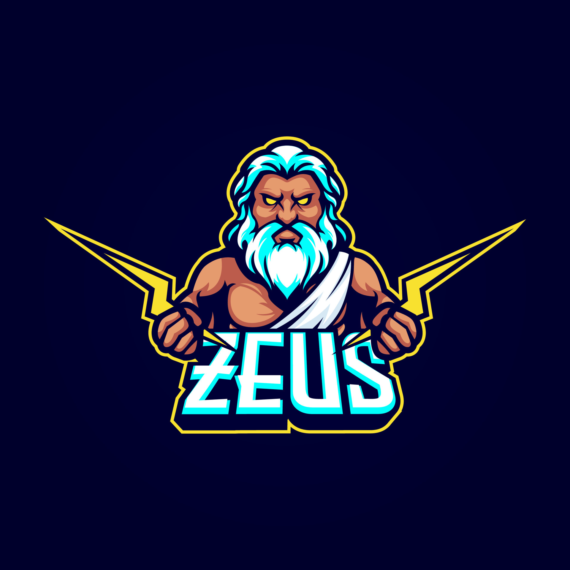 Zeus, Iconic logo vector art, Graphic brilliance, Free download, 1920x1920 HD Phone