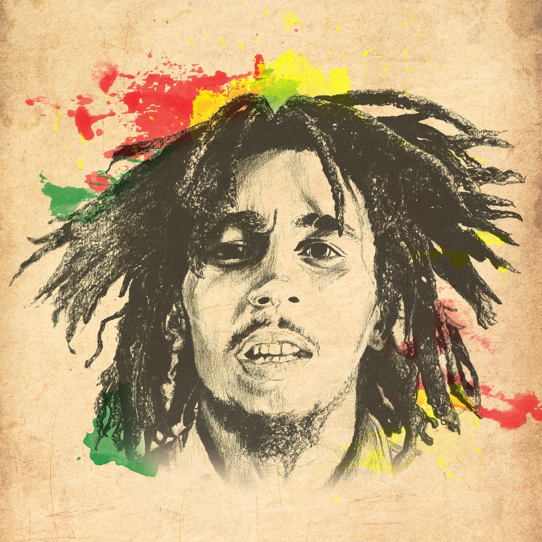 Bob Marley, Reggae vibes, Captivating imagery, Musical devotion, 2050x2050 HD Phone