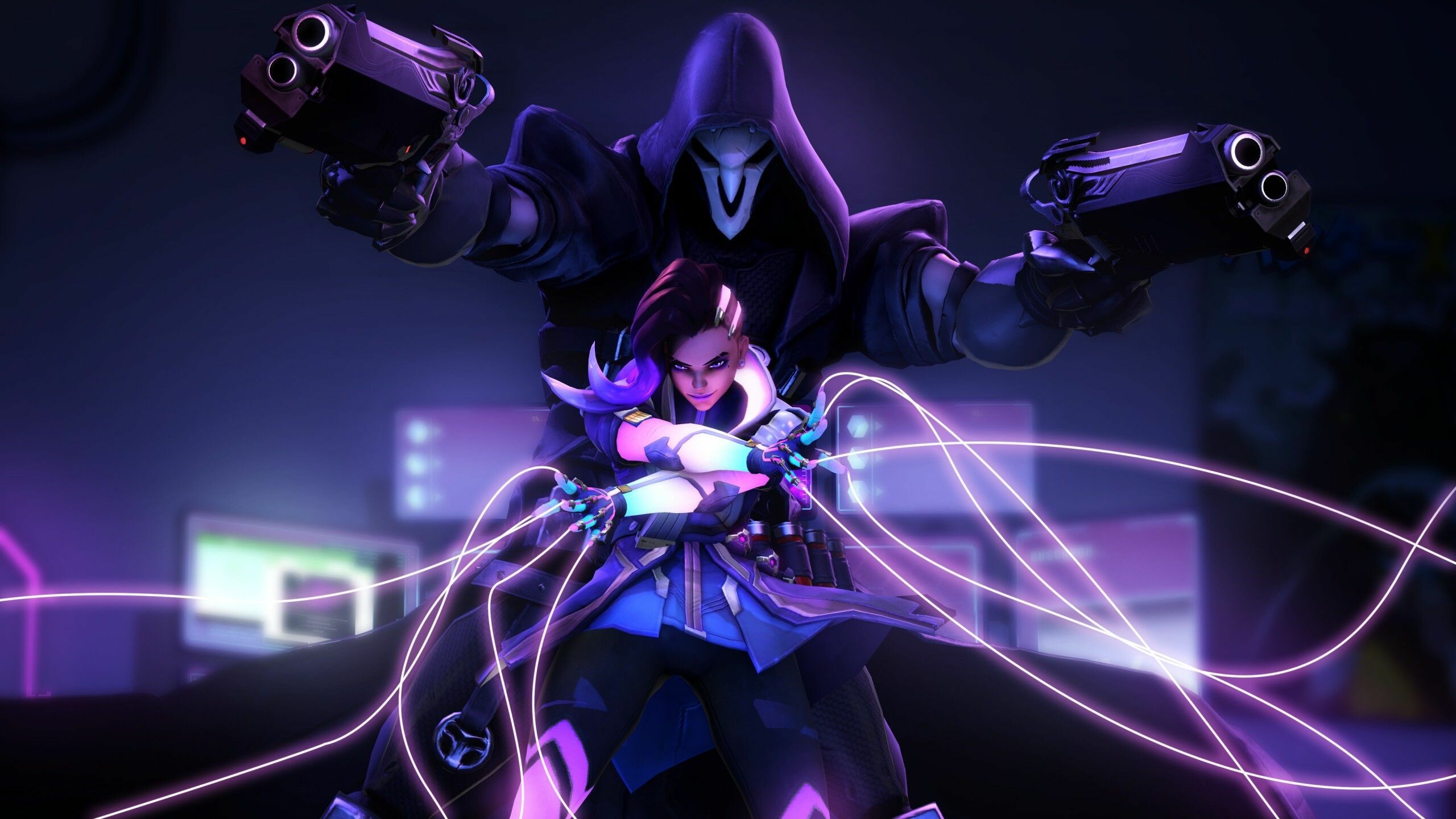 Reaper and Sombra, Overwatch Wallpaper, 2560x1440 HD Desktop