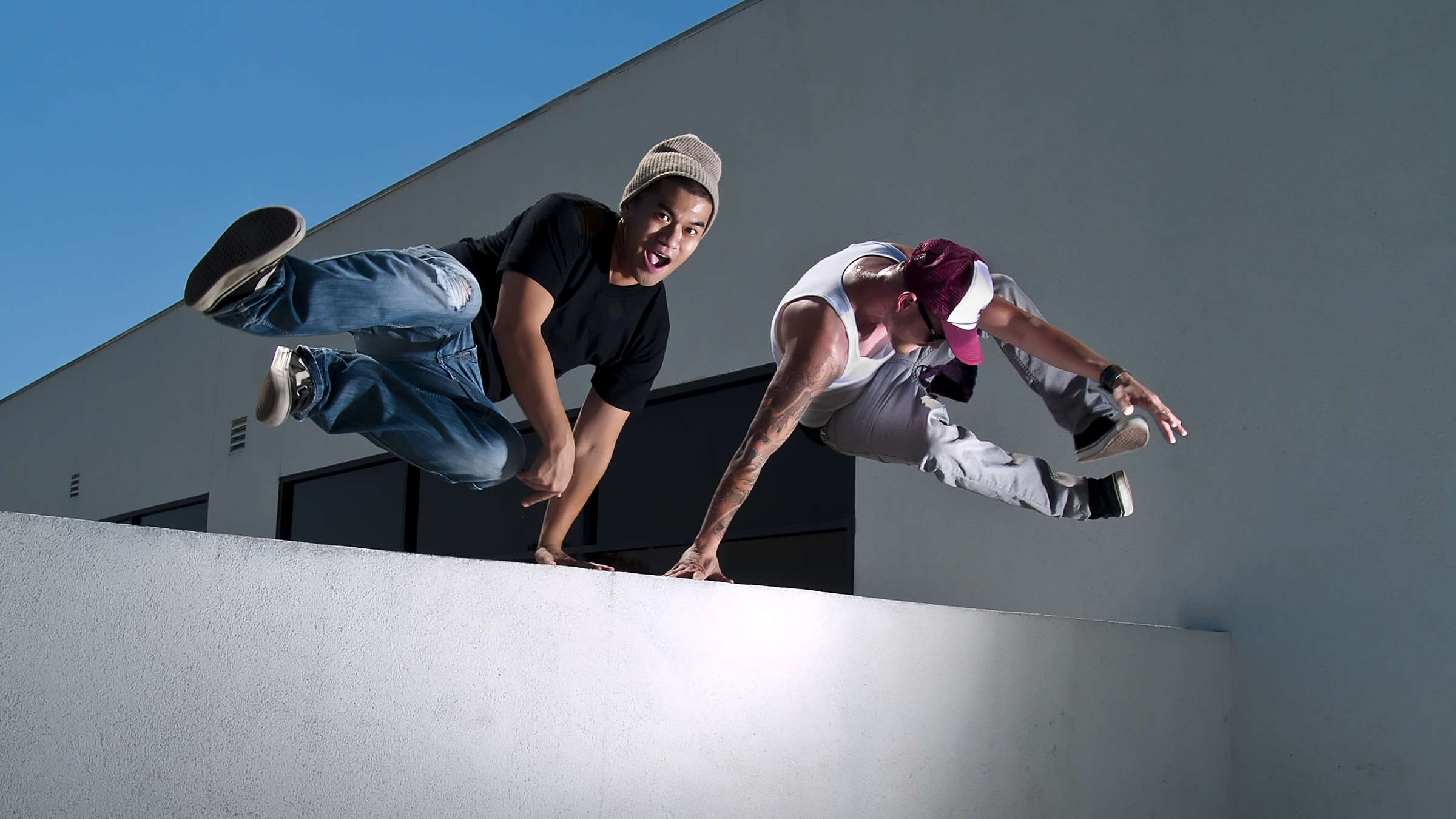 TSV Drnberg, Parkour enthusiasts, Rising trend, Active lifestyle, 2400x1350 HD Desktop