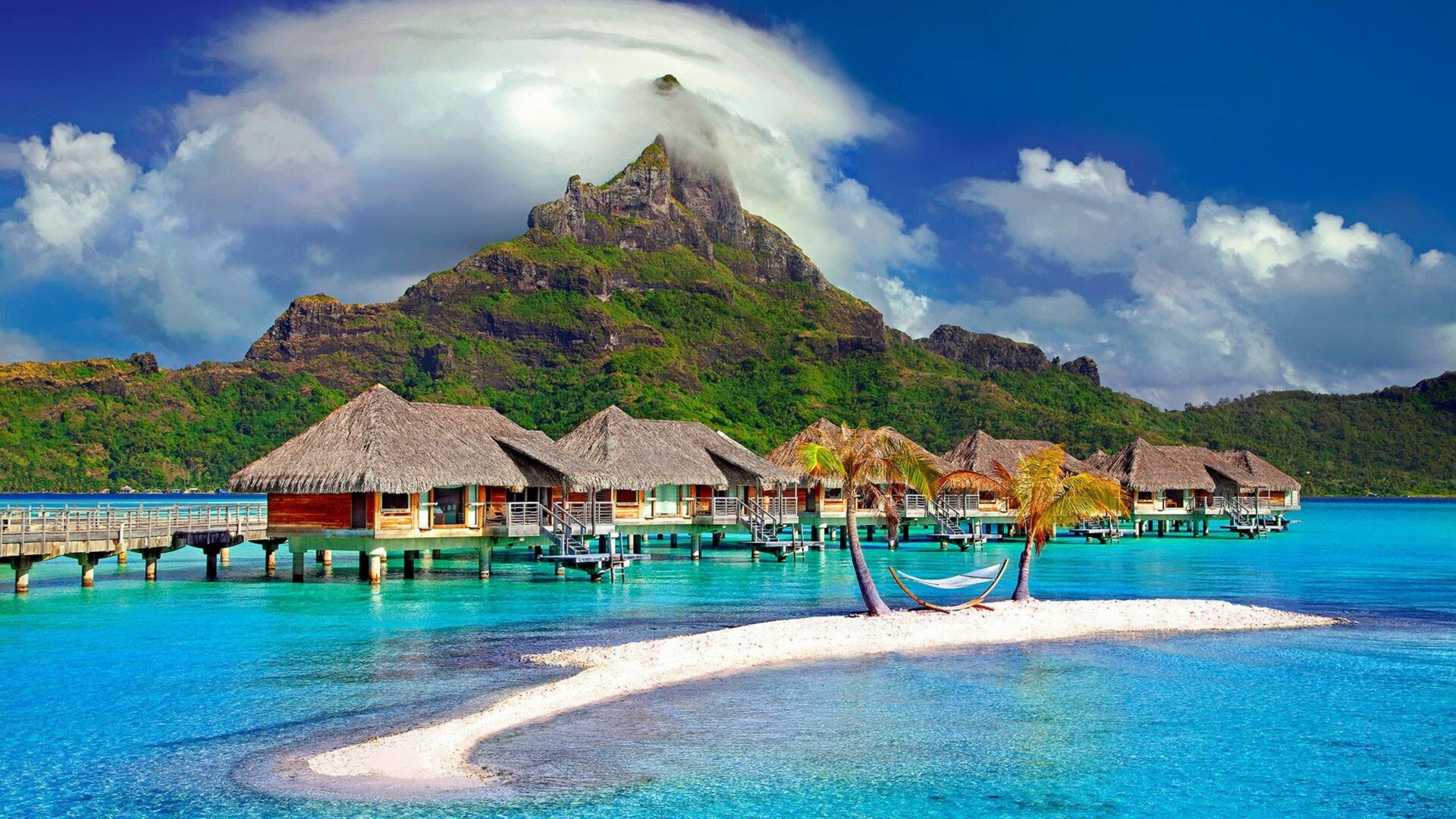 Bora Bora island, French Polynesia, South Pacific paradise, Captivating destination, 1920x1080 Full HD Desktop