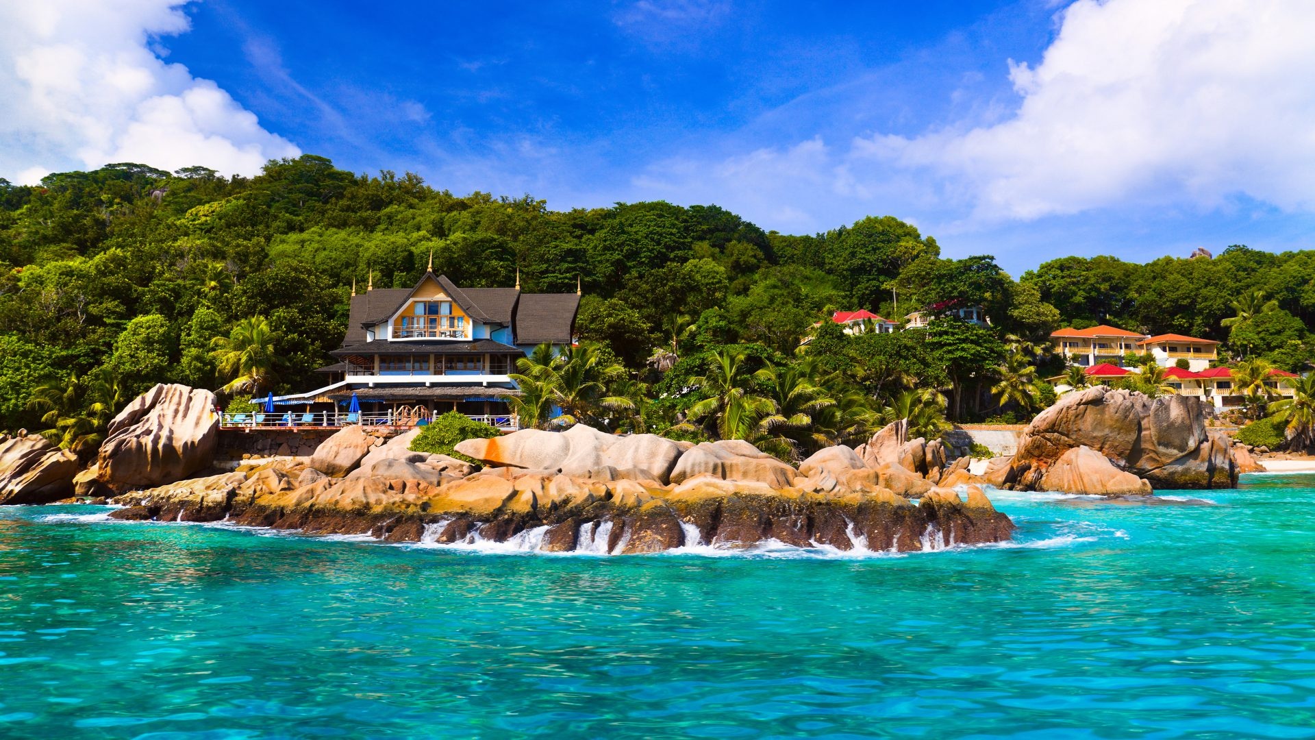 Seychelles, Exotic island, La Digue, Patatran village, 1920x1080 Full HD Desktop