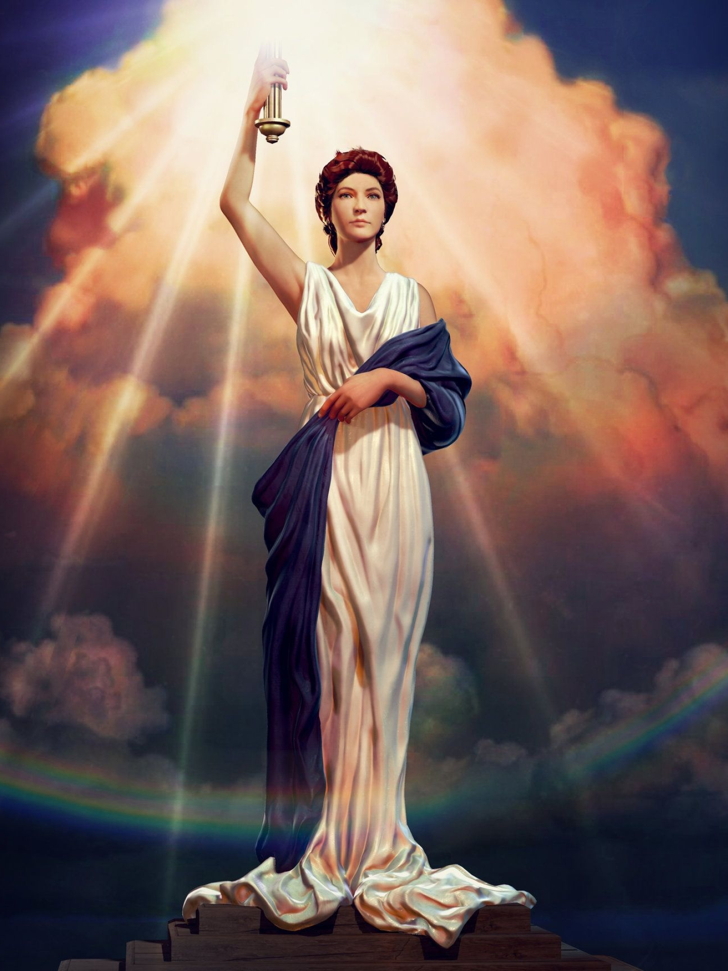 Torch Lady, Columbia Pictures Wallpaper, 1440x1920 HD Phone