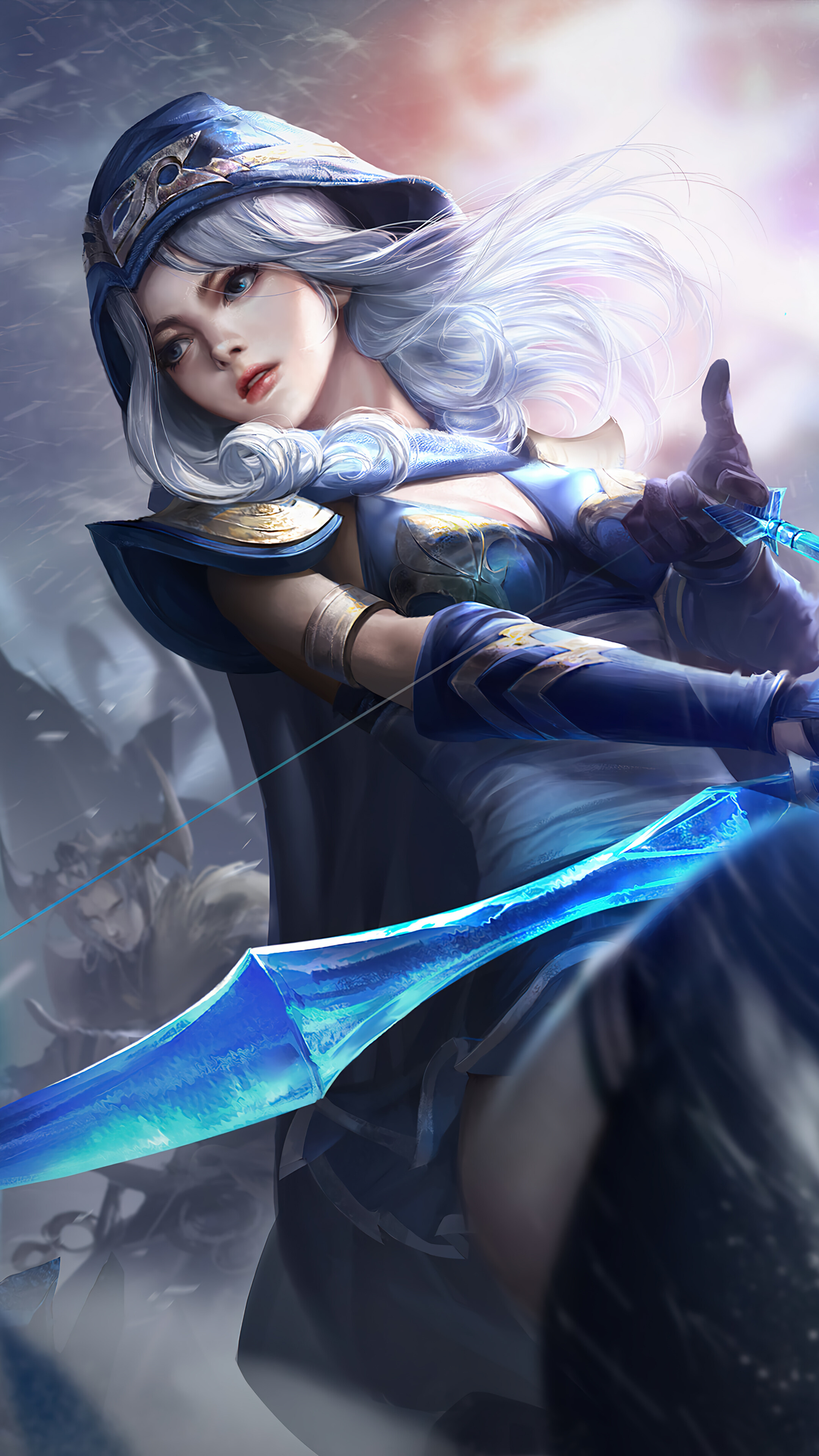 LoL Ashe, Phone wallpaper, iPhone 4K wallpaper, Artwork wallpaper, 2160x3840 4K Phone