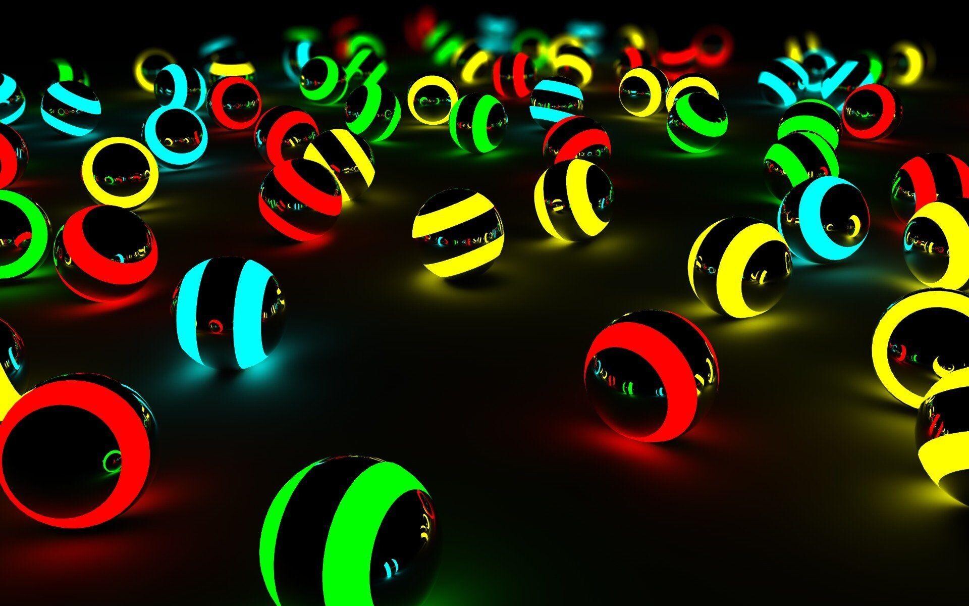 Balls, Glow in the Dark Wallpaper, 1920x1200 HD Desktop