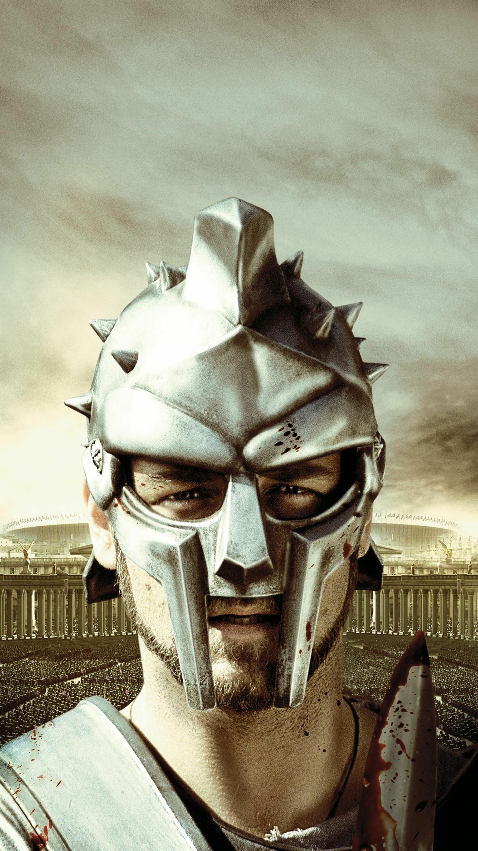 Gladiator, Iconic film, Memorable characters, Glorious battles, 1540x2740 HD Phone