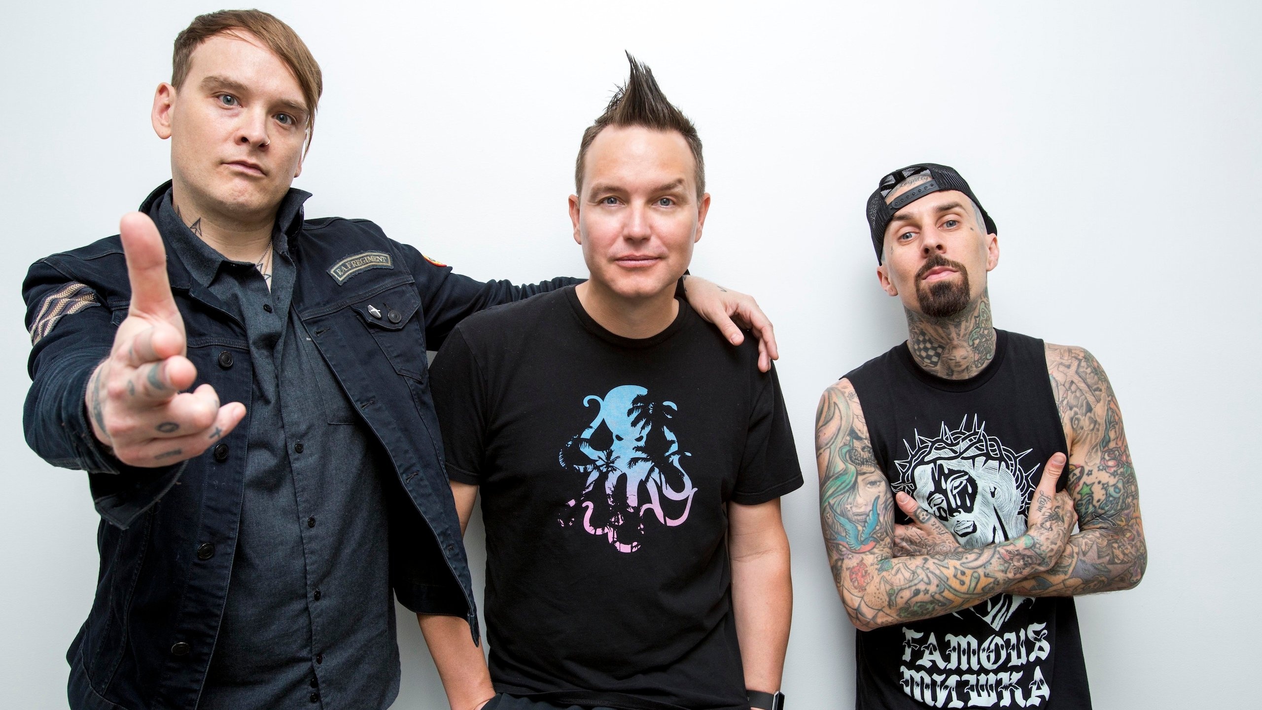 New Blink 182 music tomorrow, Blink 182 members, Goofy face, 2560x1440 HD Desktop