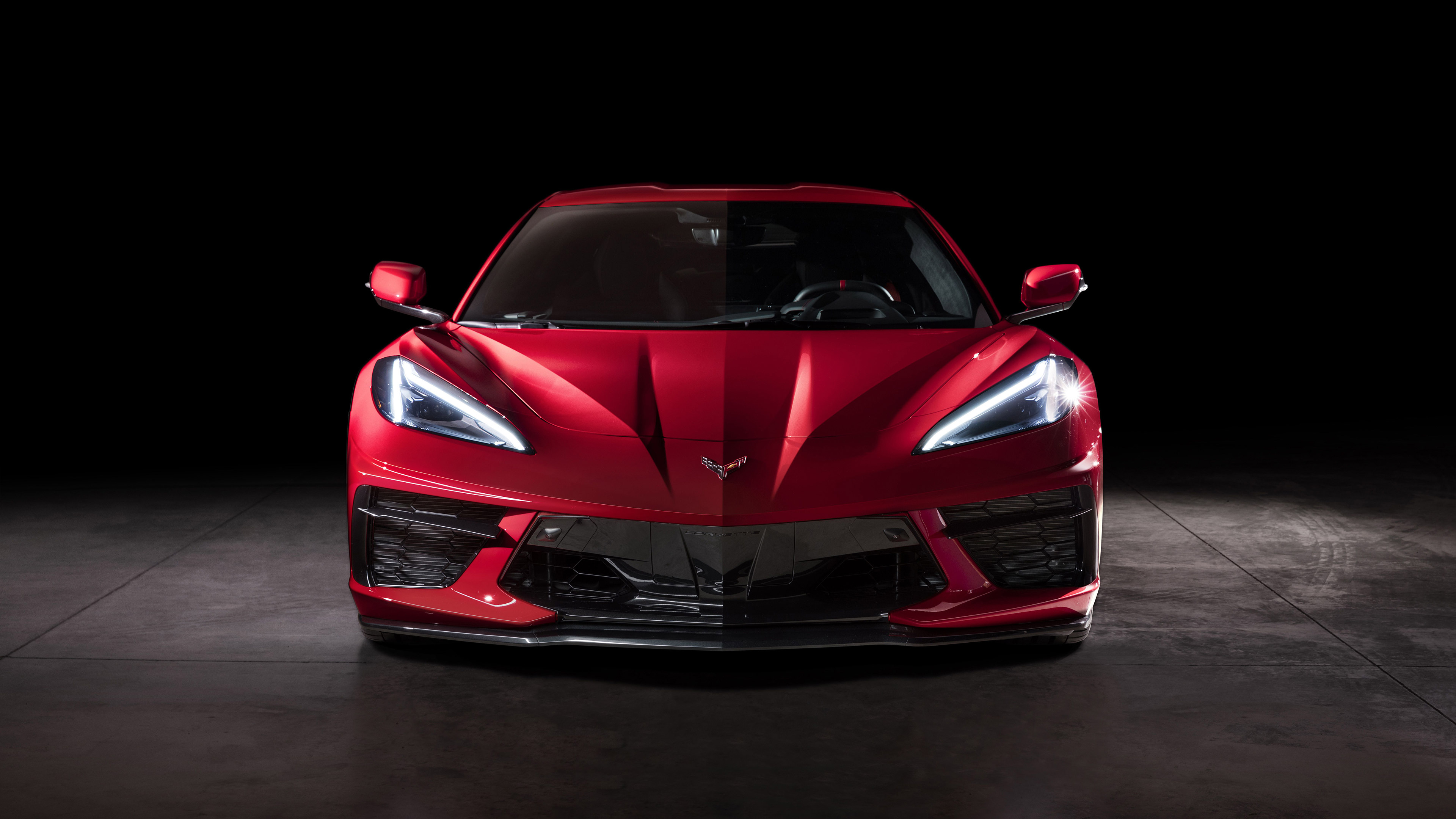 Chevrolet Corvette Stingray, Aggressive stance, Powerful headlights, Exceptional craftsmanship, 3840x2160 4K Desktop