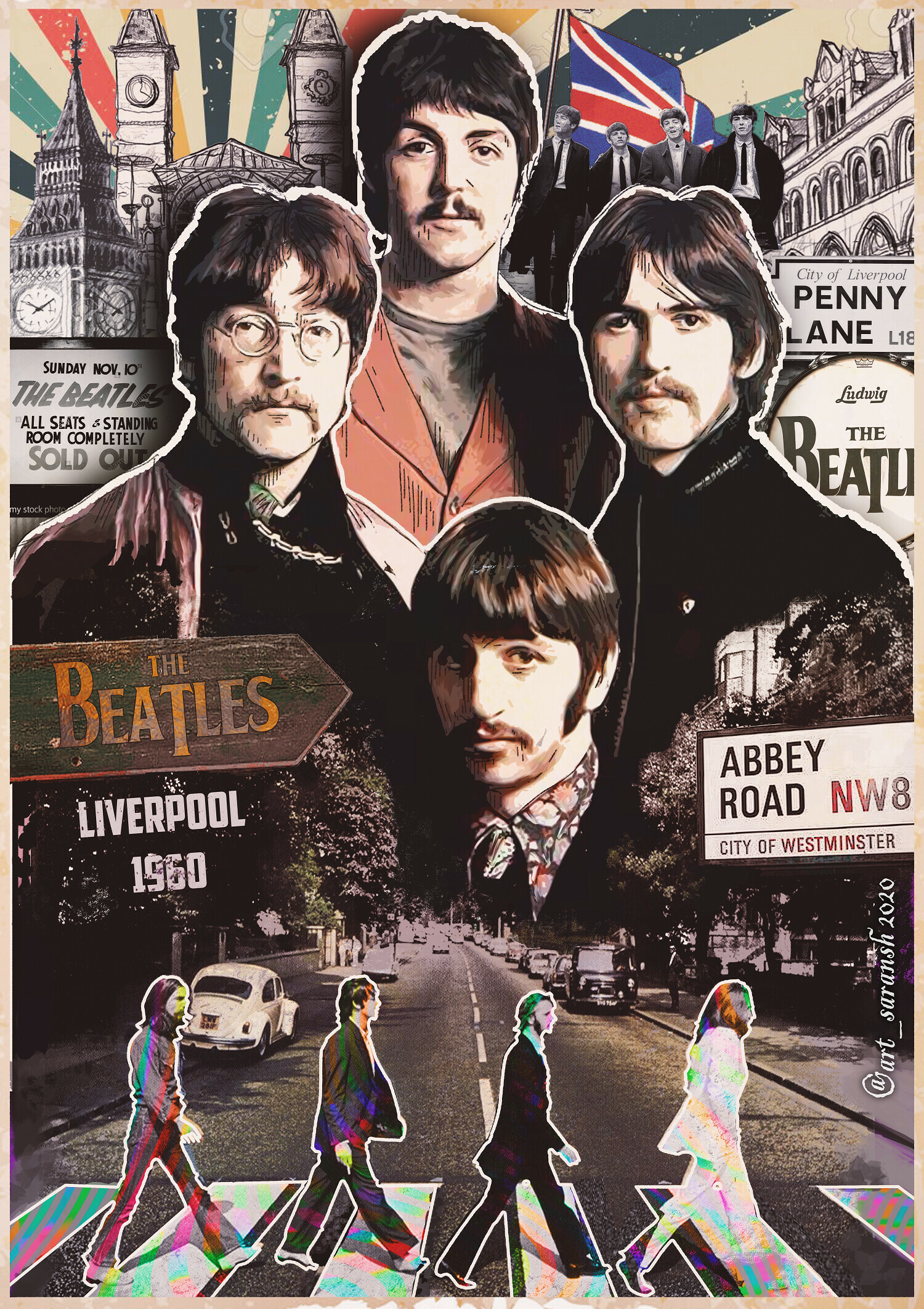 The Beatles, Music band, Artstation, 1500x2130 HD Phone