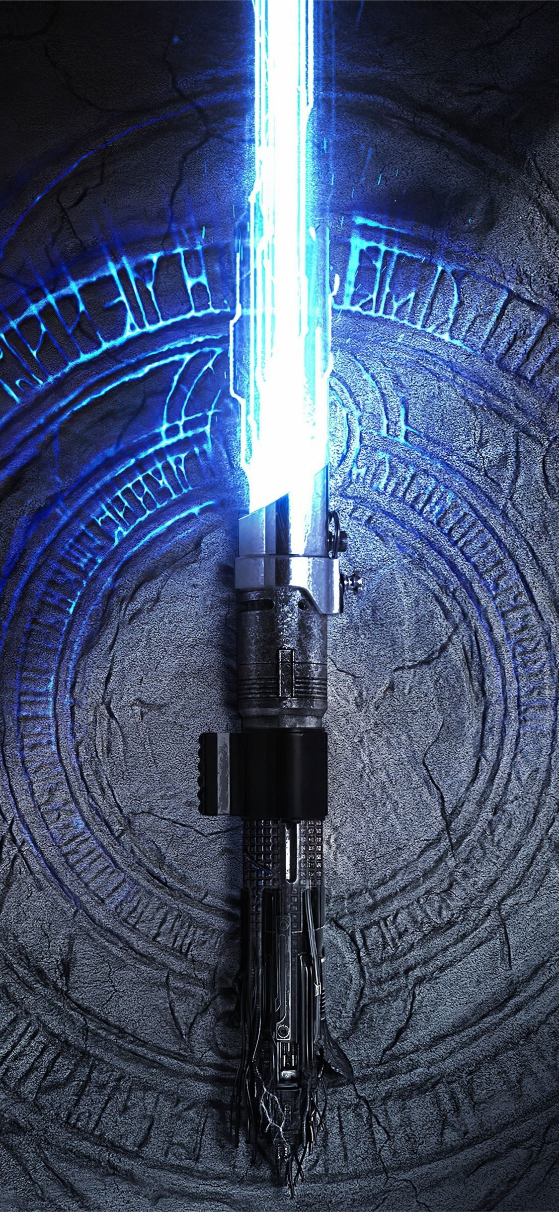 Rey, Light Saber, Star Wars, 4k ArtStation, 1130x2440 HD Phone