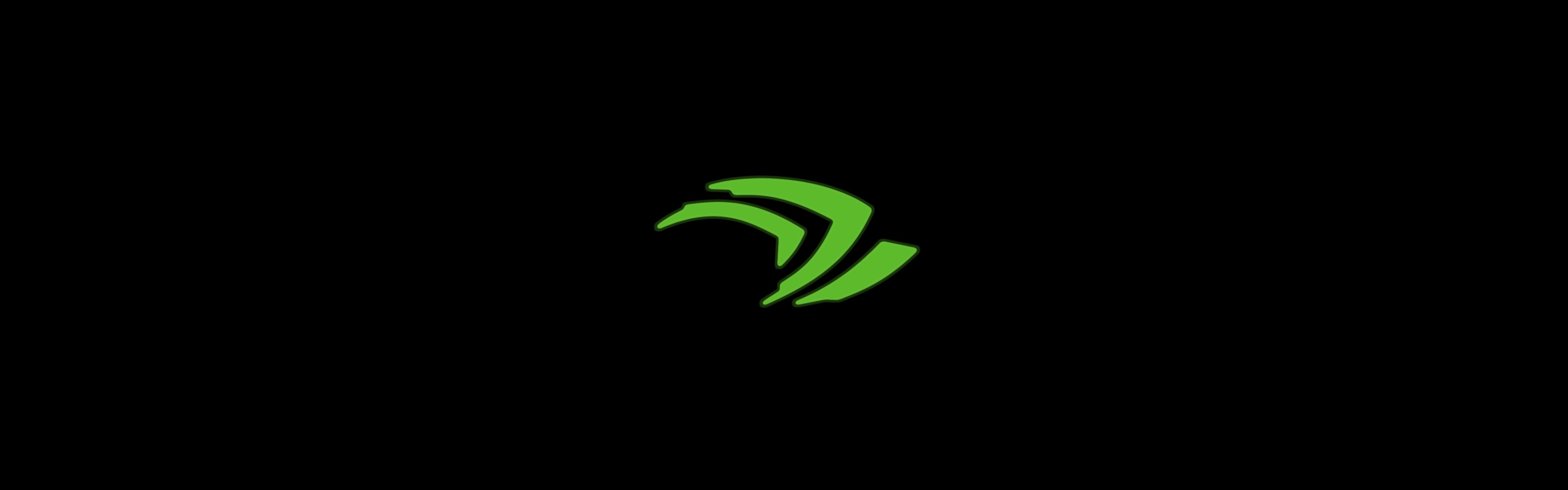 Nvidia, Simple background, Logo, Insect, 3840x1200 Dual Screen Desktop