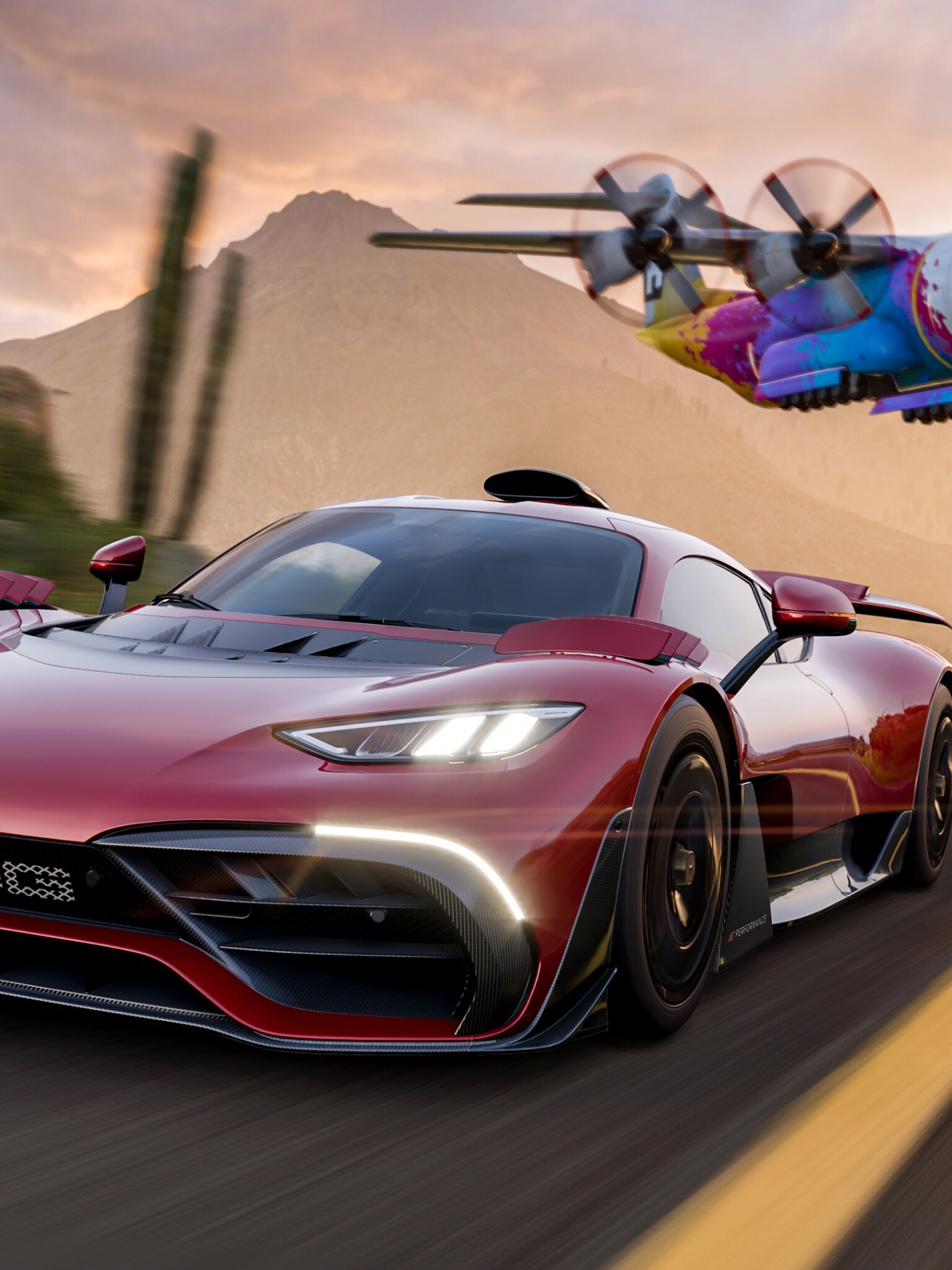 Forza Horizon 5, 4K wallpapers, Mercedes AMG Project One, Gaming excitement, 1540x2050 HD Phone