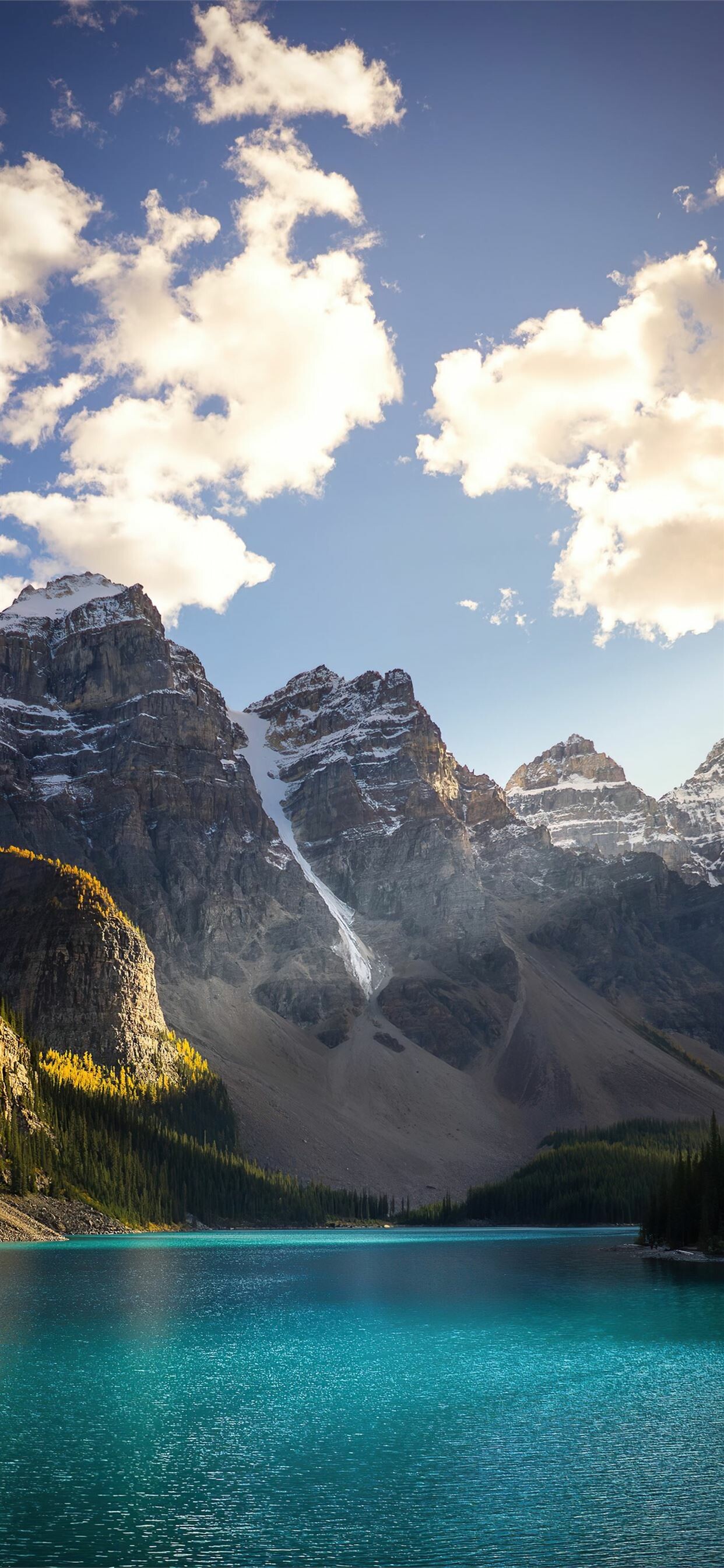 Beautiful lake scenery, Majestic peaks, 4K iPhone wallpaper, Nature's wonder, 1250x2690 HD Phone