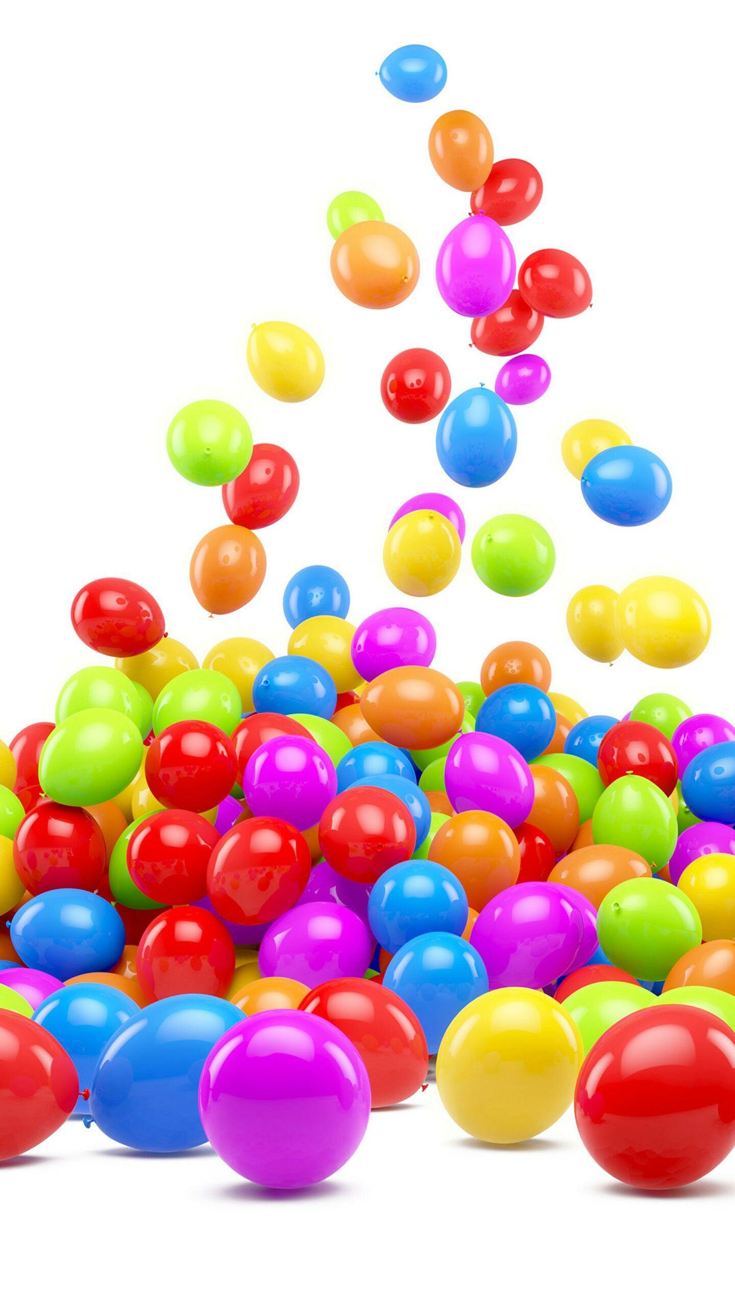 Colorful balloons, Festive celebration, Joyful atmosphere, Playful decorations, 1440x2560 HD Phone