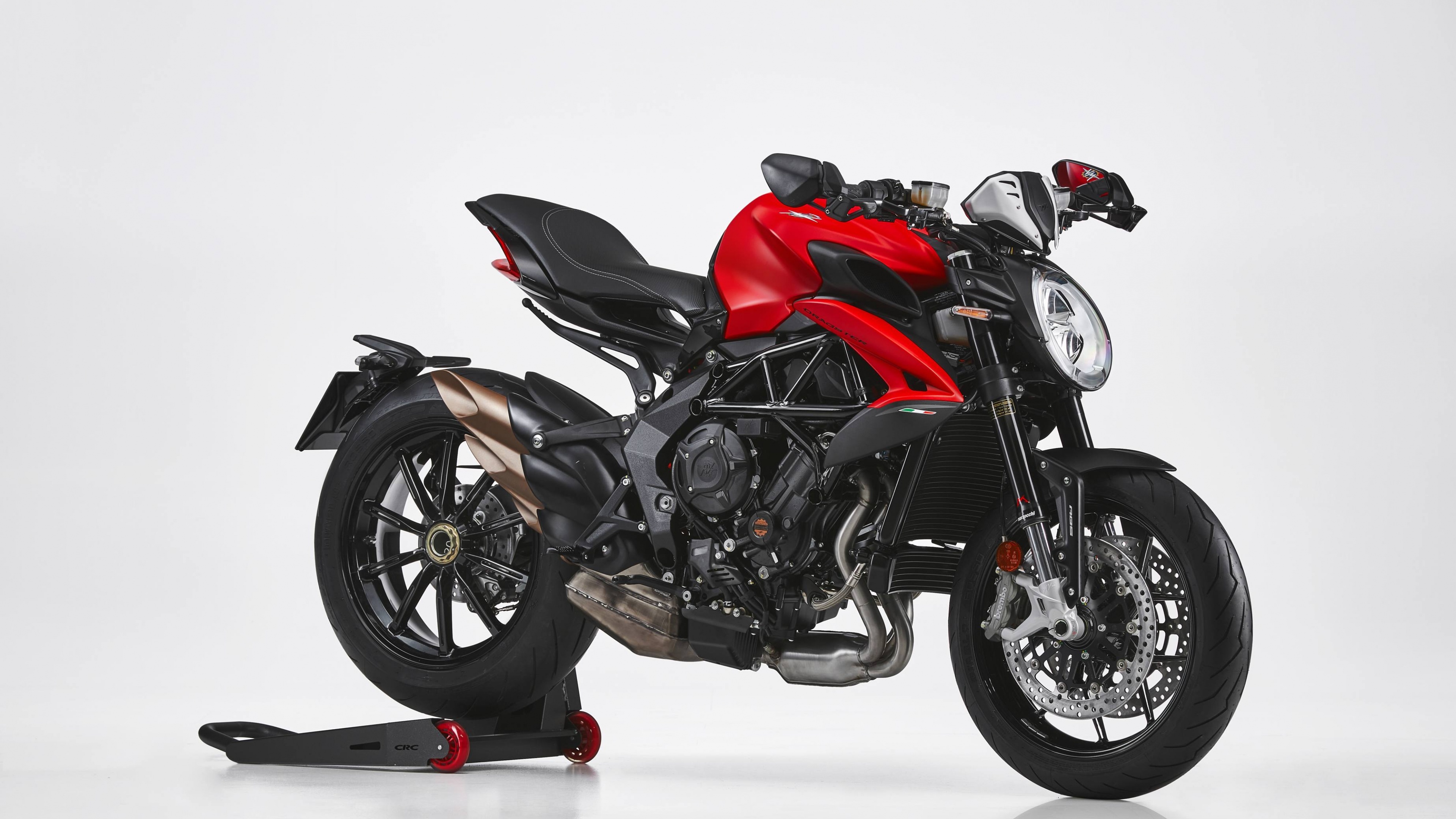 MV Agusta Dragster Rosso, 2021 model, White background bikes, 3840x2160 4K Desktop