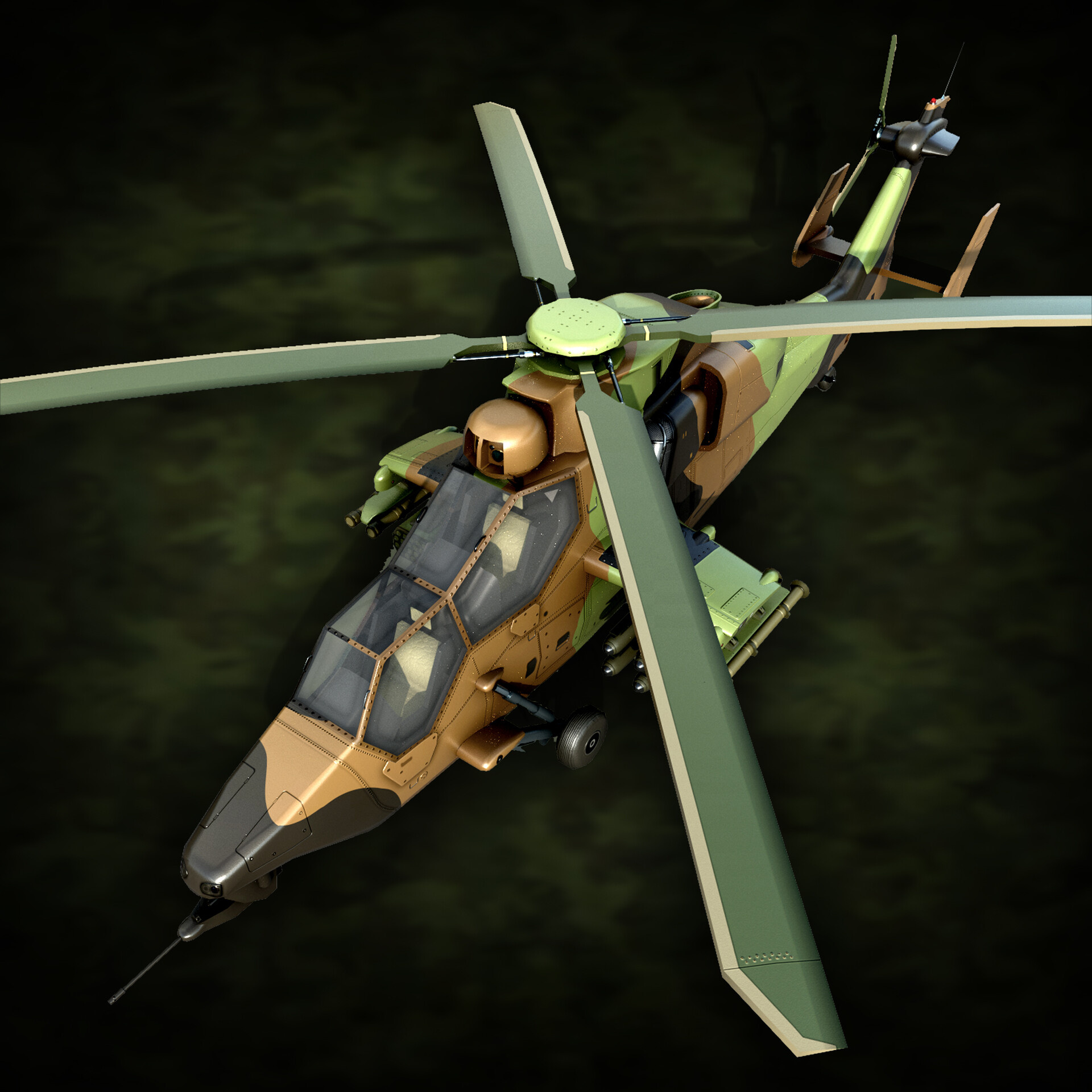 Eurocopter Tiger, Axel Martin, EC665, 1920x1920 HD Phone