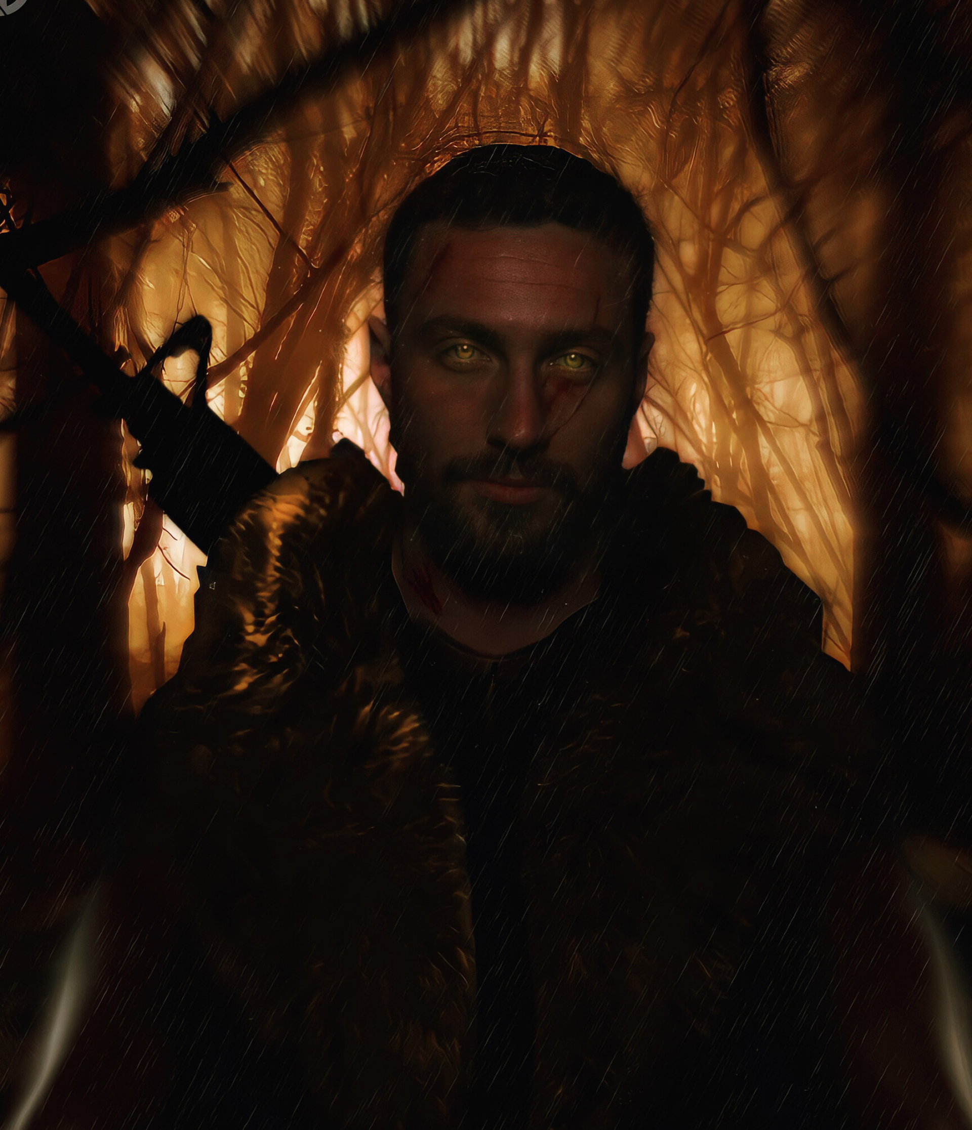 Kraven the Hunter movie, Aaron Taylor Johnson, Superkdigital, Exciting art, 1920x2240 HD Phone