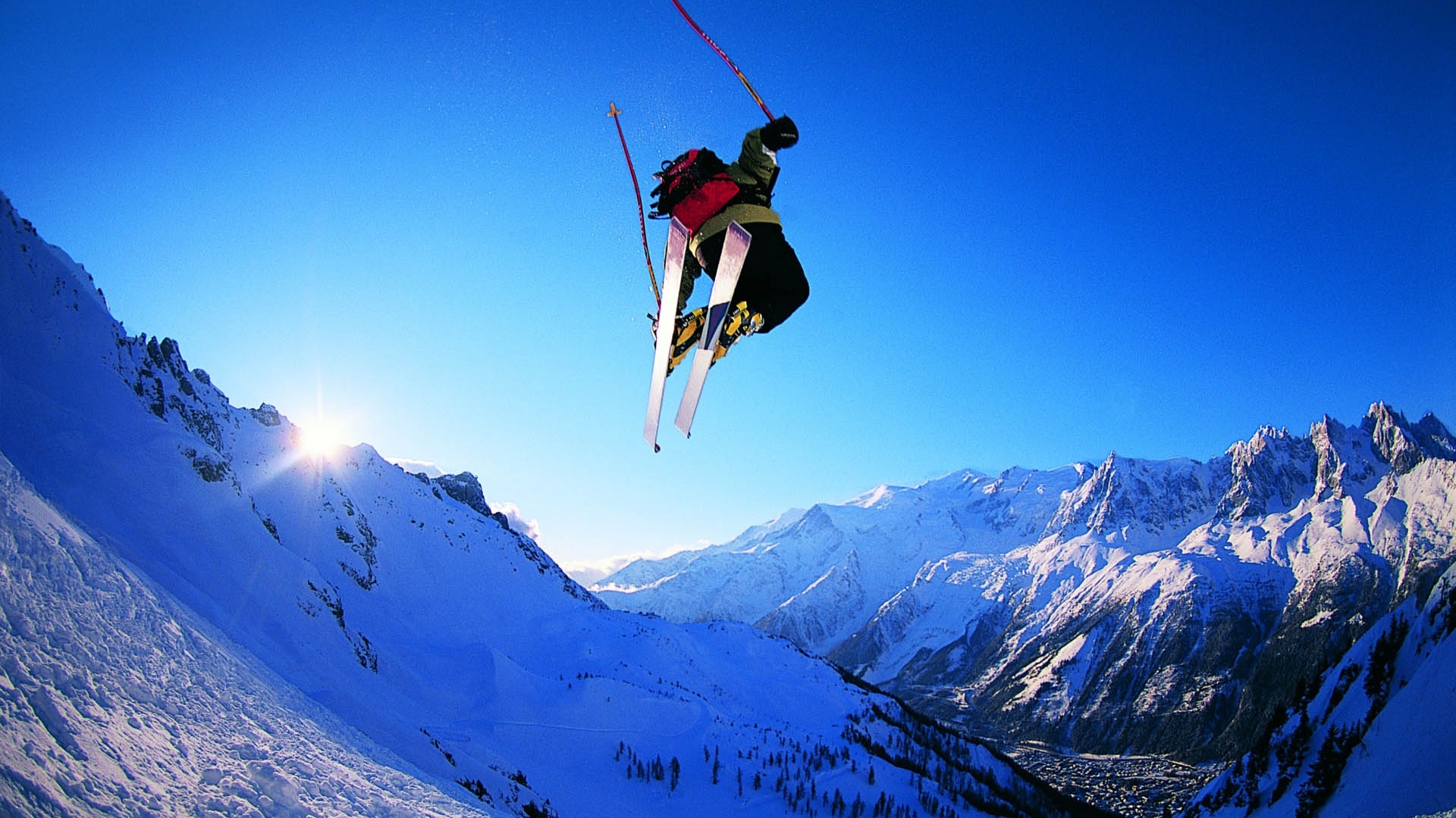 Jumping, Ski jumping, Desktop wallpapers, Adventure images, 1920x1080 Full HD Desktop