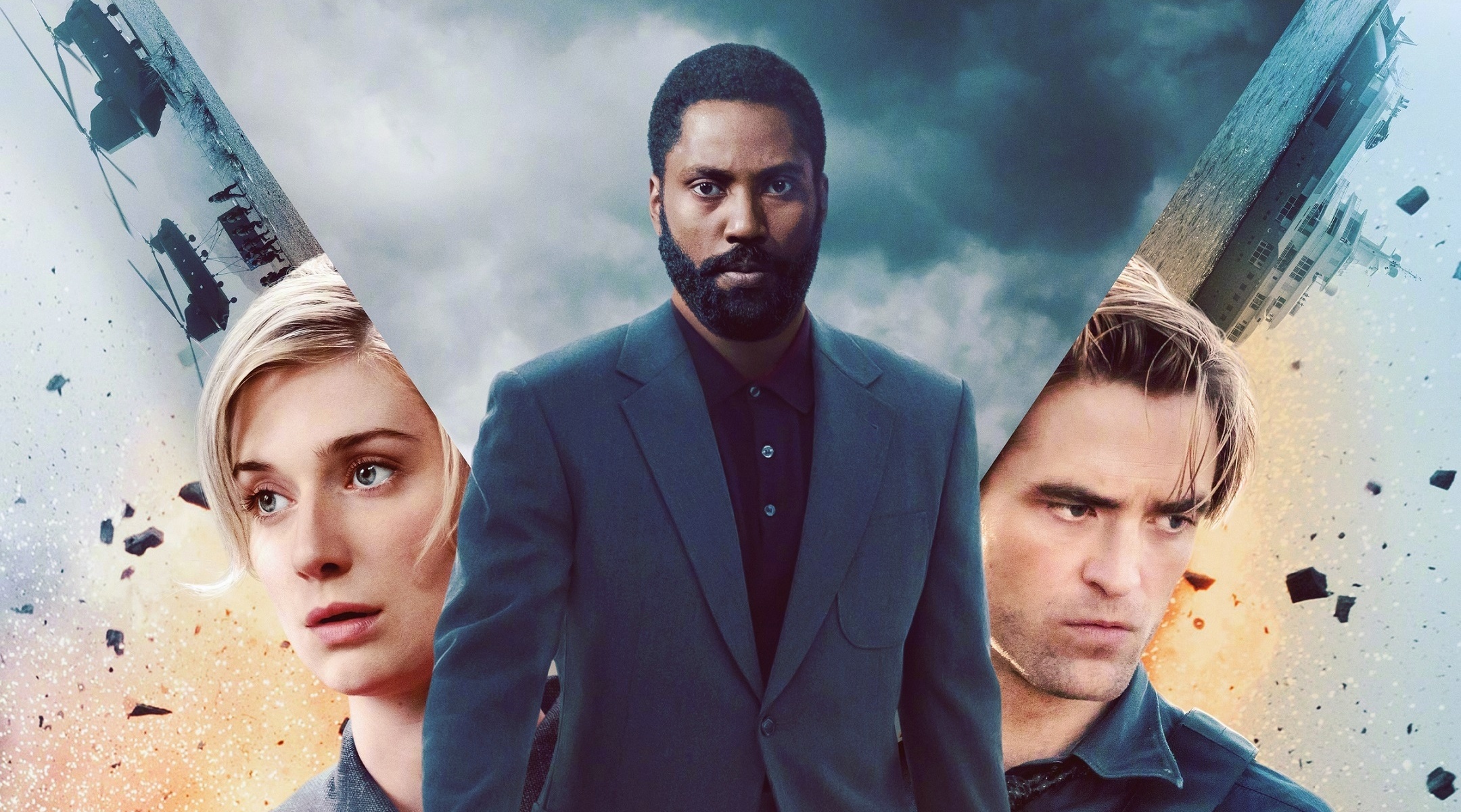 John David Washington, Elizabeth Debicki, Robert Pattinson, 2160x1210 HD Desktop