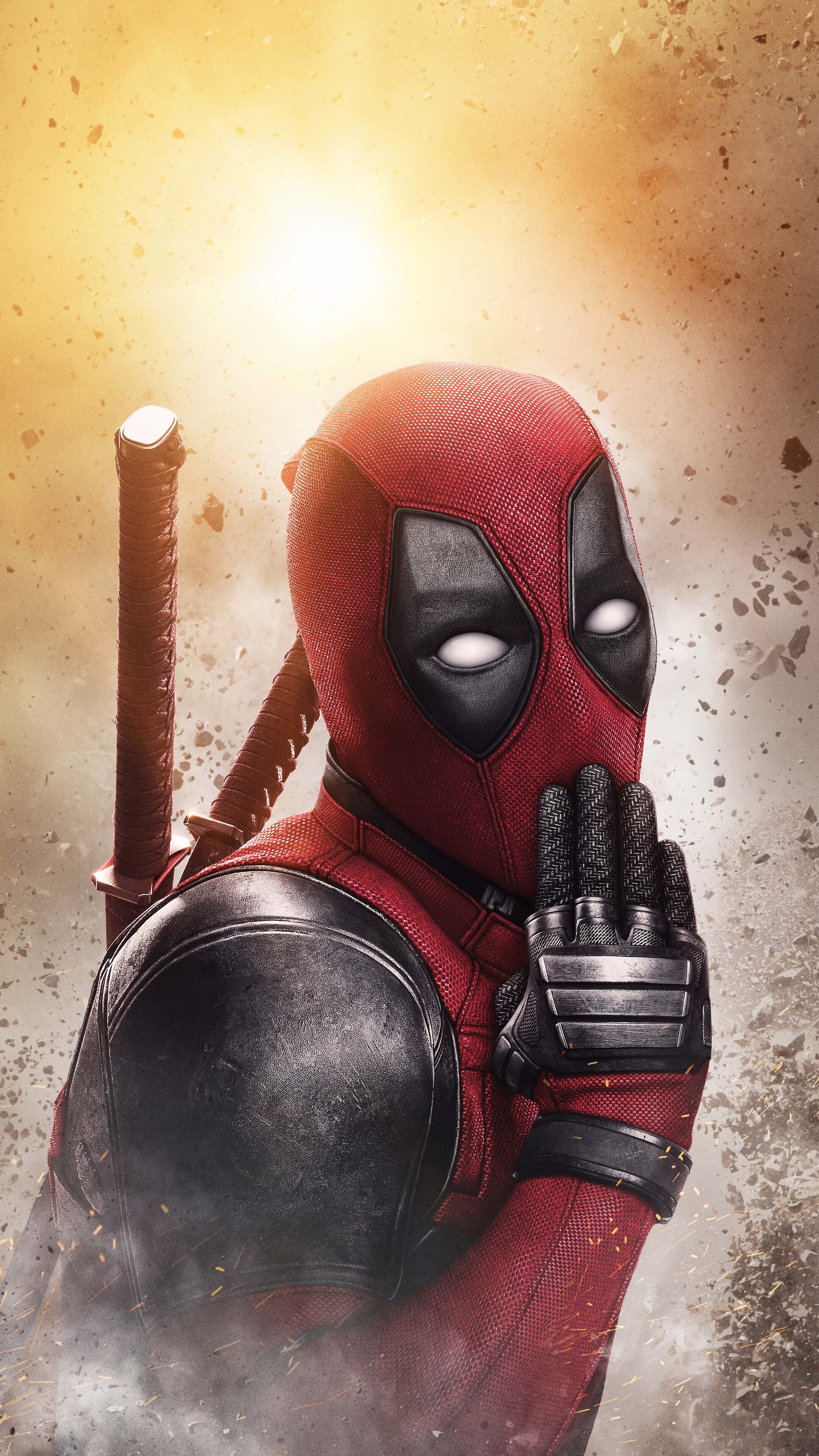 Deadpool wallpaper, Merc with a Mouth, Comic book adaptation, Anti-hero, 2160x3840 4K Phone