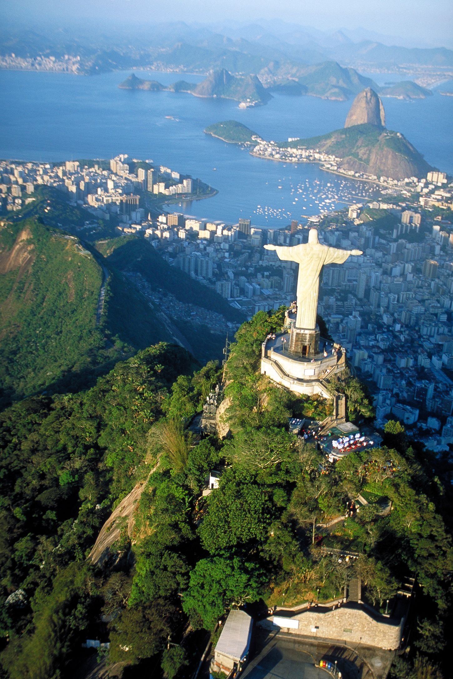 Aerial view, Corcovado Mountain Wallpaper, 1450x2180 HD Phone