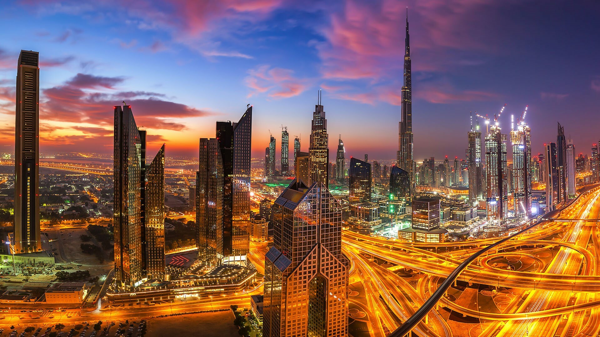 United Arab Emirates travels, Dubai urban skyline, Windows 10 spotlight, 1920x1080 Full HD Desktop