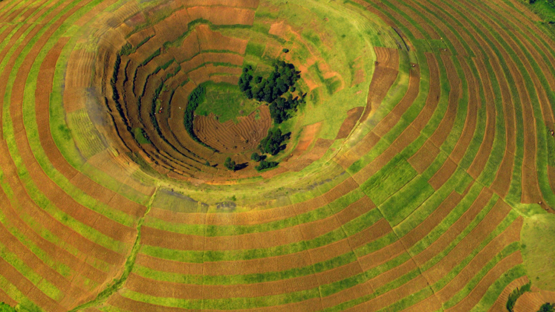 Uganda travels, Free download, Terrace farmed volcano, Kisoro, 1920x1080 Full HD Desktop