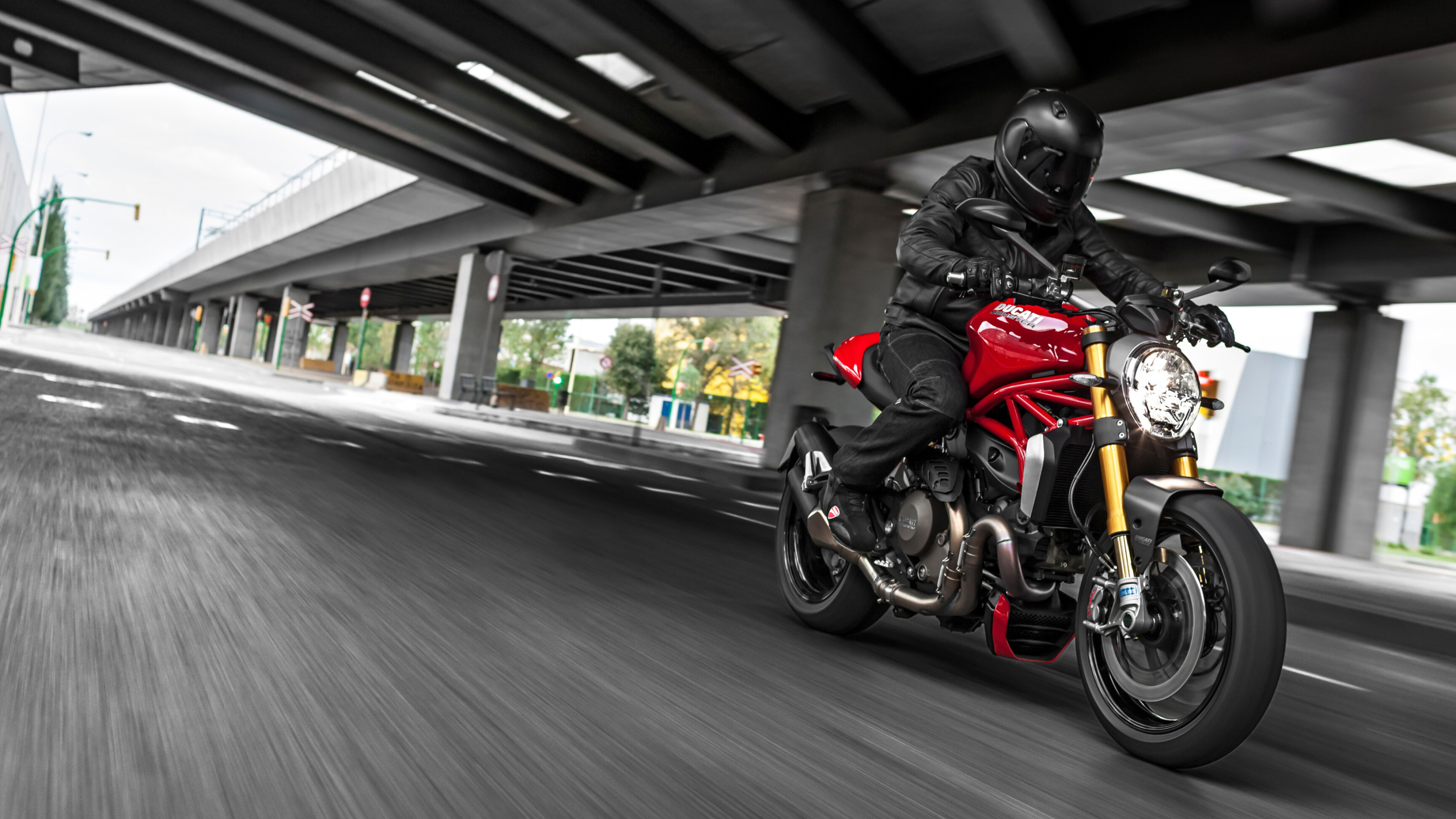 Ducati Monster 1200 S, Motorcycle desktop wallpapers, Powerful performance, Iconic design, 3840x2160 4K Desktop