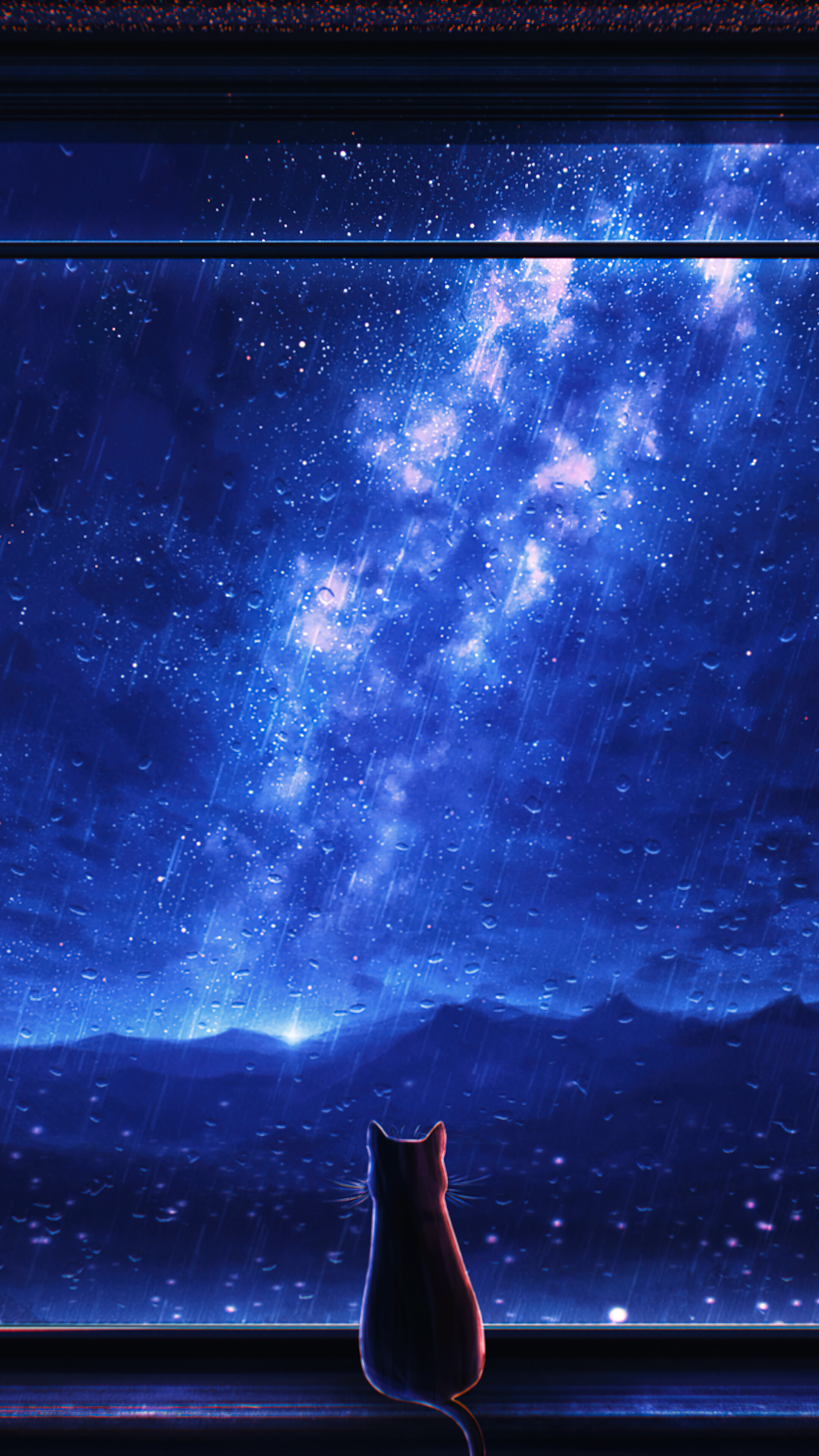 Anime, Galaxy Cat Wallpaper, 2160x3840 4K Phone