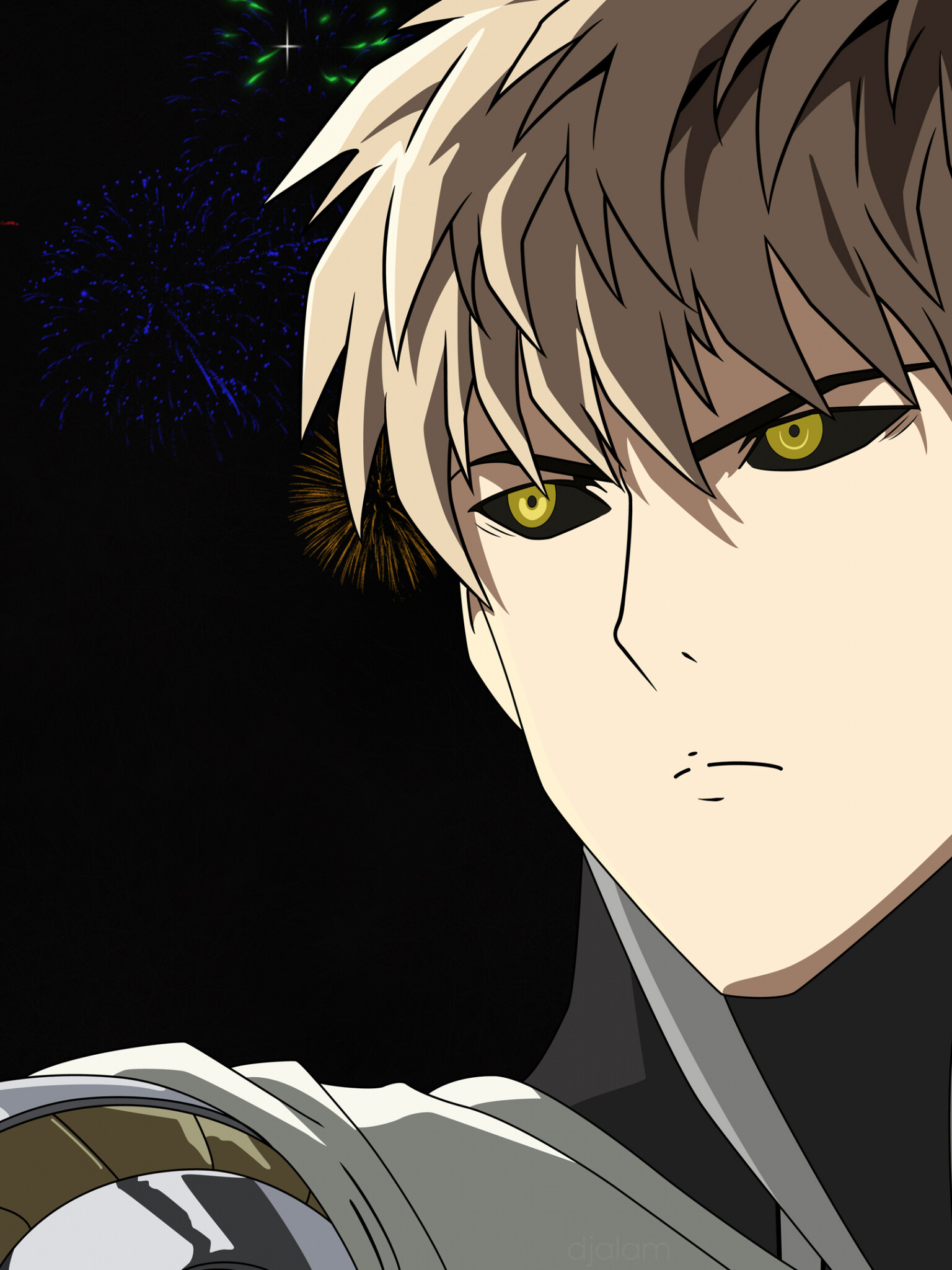 Genos, One Punch Man, Desktop folder icon, Anime icon, 1540x2050 HD Phone