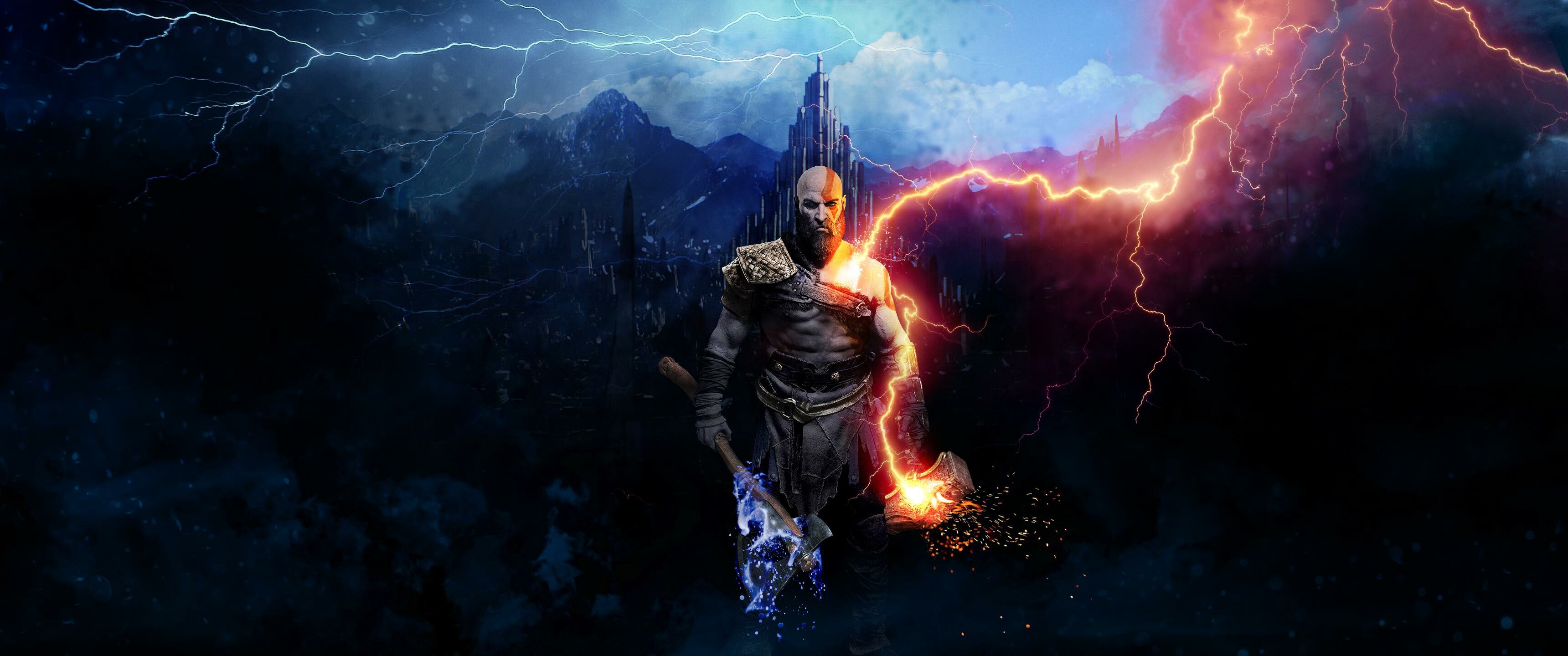 Rapid sub growth, God of War community, Excitement builds, Ragnarok's impact, 3440x1440 Dual Screen Desktop