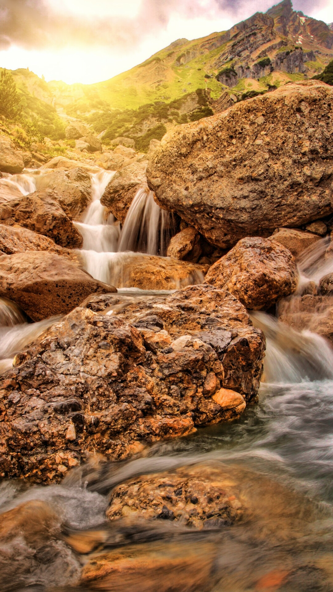 Waterfall wonders, Natural beauty, Majestic view, Serene environment, 1080x1920 Full HD Phone