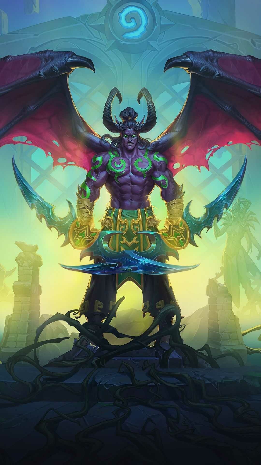 Illidan Stormrage, Hearthstone Wallpaper, 1080x1920 Full HD Phone