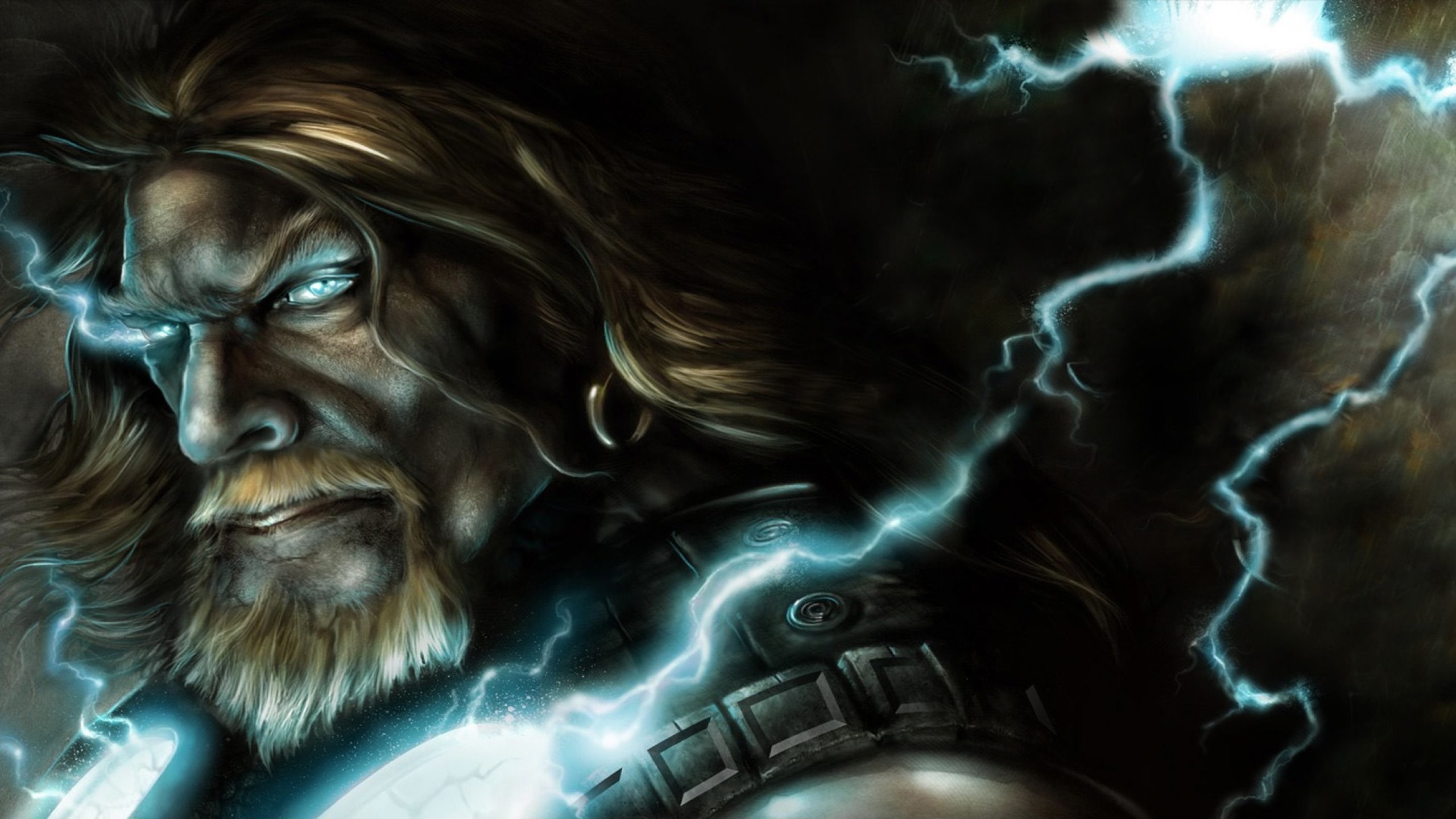 Zeus, Thunder god, Dazzling wallpaper, Electrifying presence, 2560x1440 HD Desktop