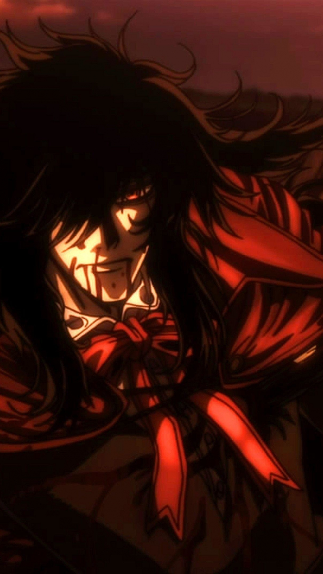 Hellsing Ultimate wallpaper, Dark fantasy theme, Alucard's power, Hellish ambiance, 1080x1920 Full HD Phone