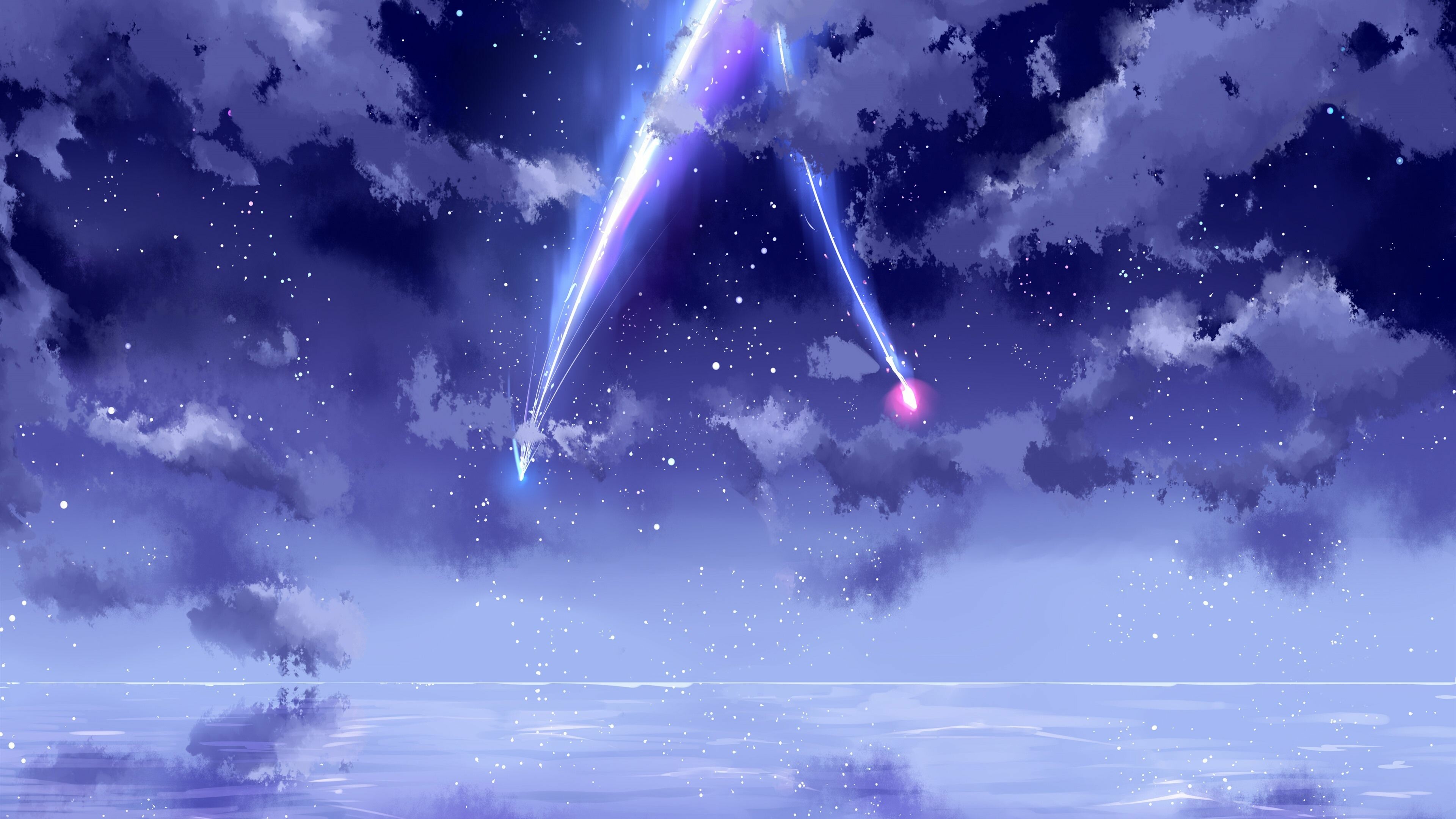 Your Name, Sky scenery, Kimi no Na wa, 4K wallpapers, 3840x2160 4K Desktop