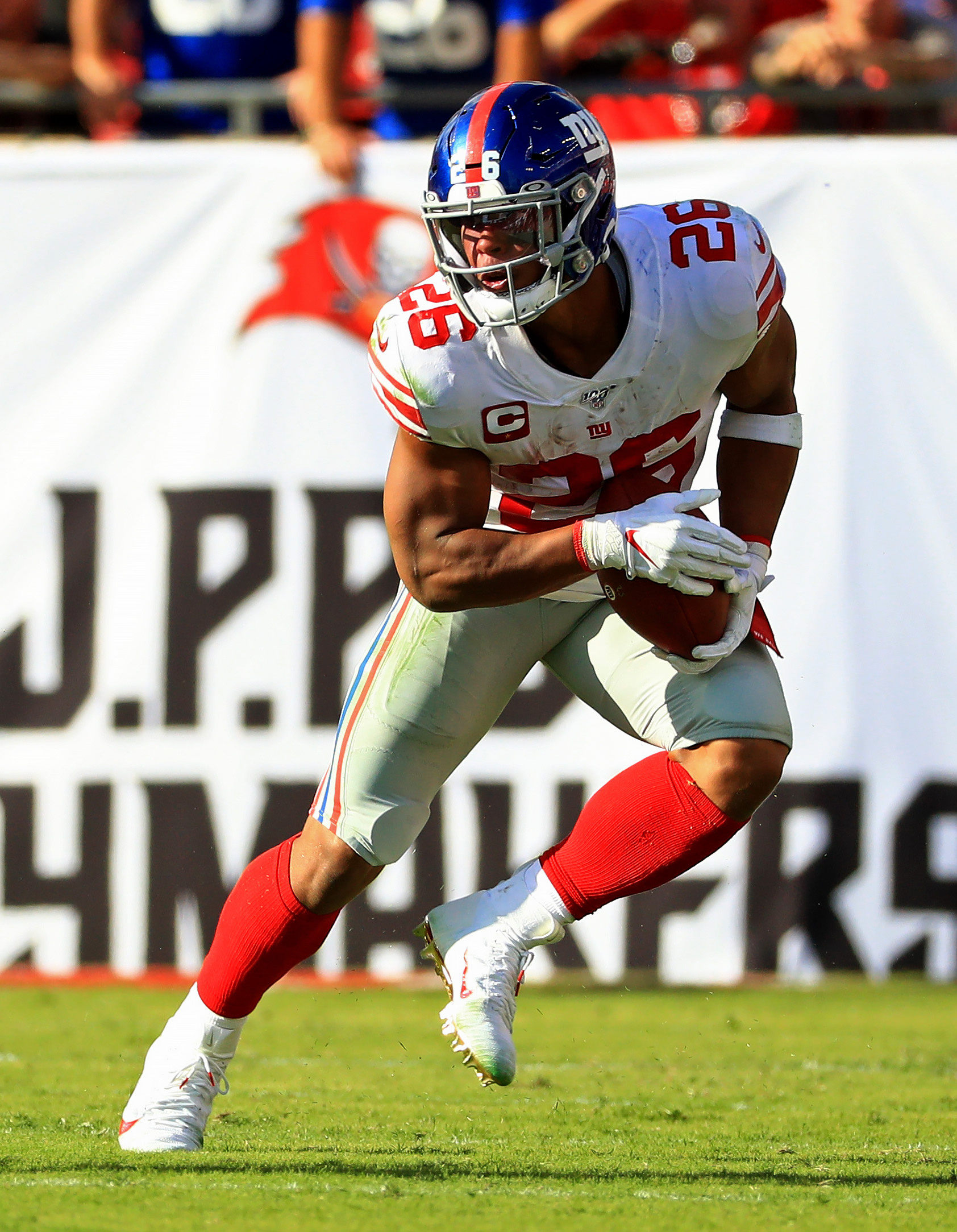 Saquon Barkley, Giants, Play against, NE, 1690x2170 HD Phone