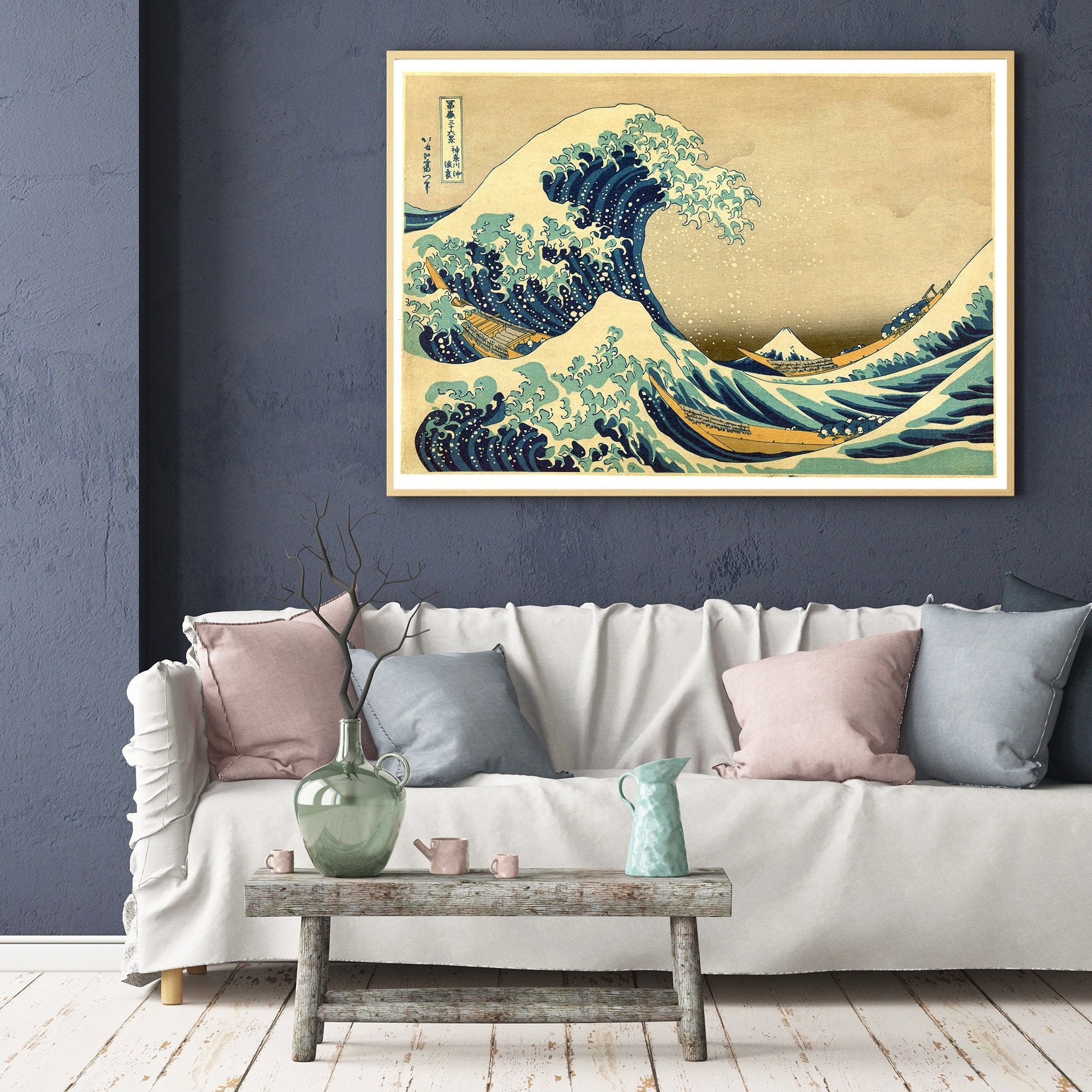 Great Wave off Kanagawa, Salvabrani artwork, Tsunami-inspired, Dynamic wave, 2000x2000 HD Phone