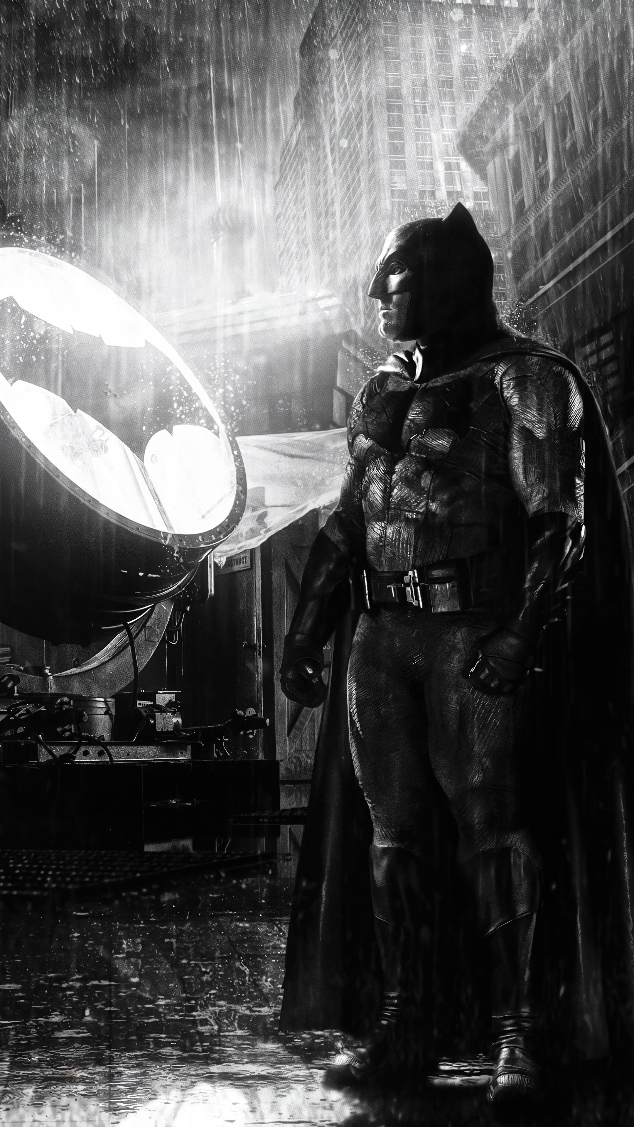 Ben Affleck, Bat signal, Sony Xperia, HD 4K, 2160x3840 4K Phone