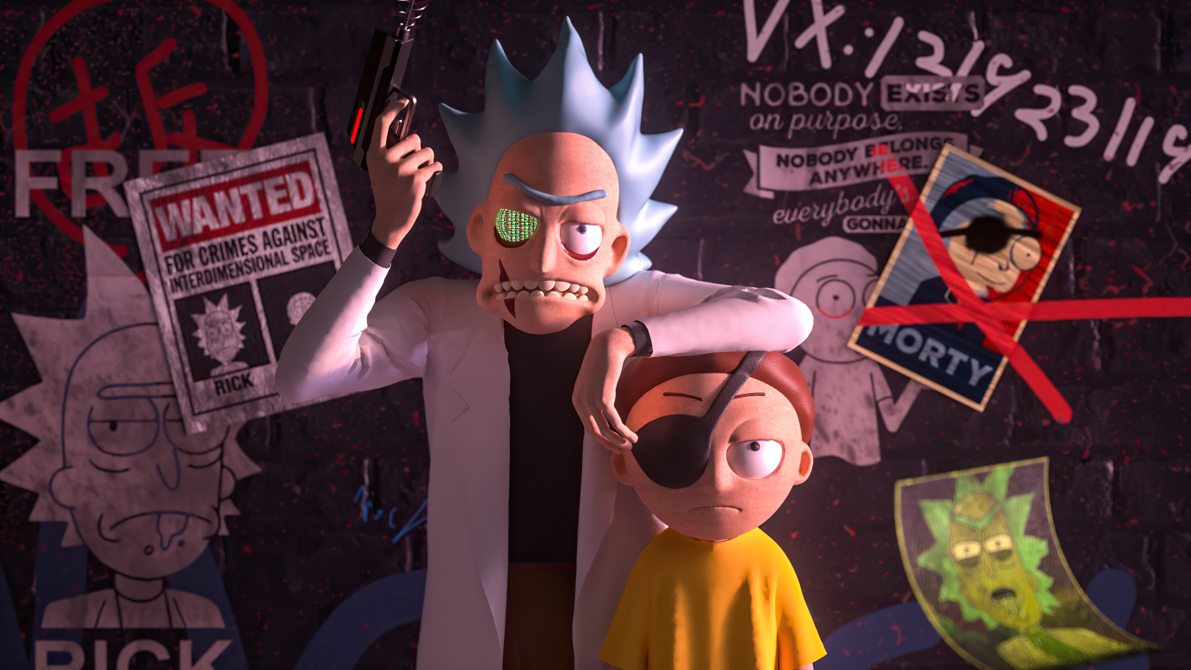 Rick and Morty 3D, Rick and Morty Wallpaper, 3840x2160 4K Desktop