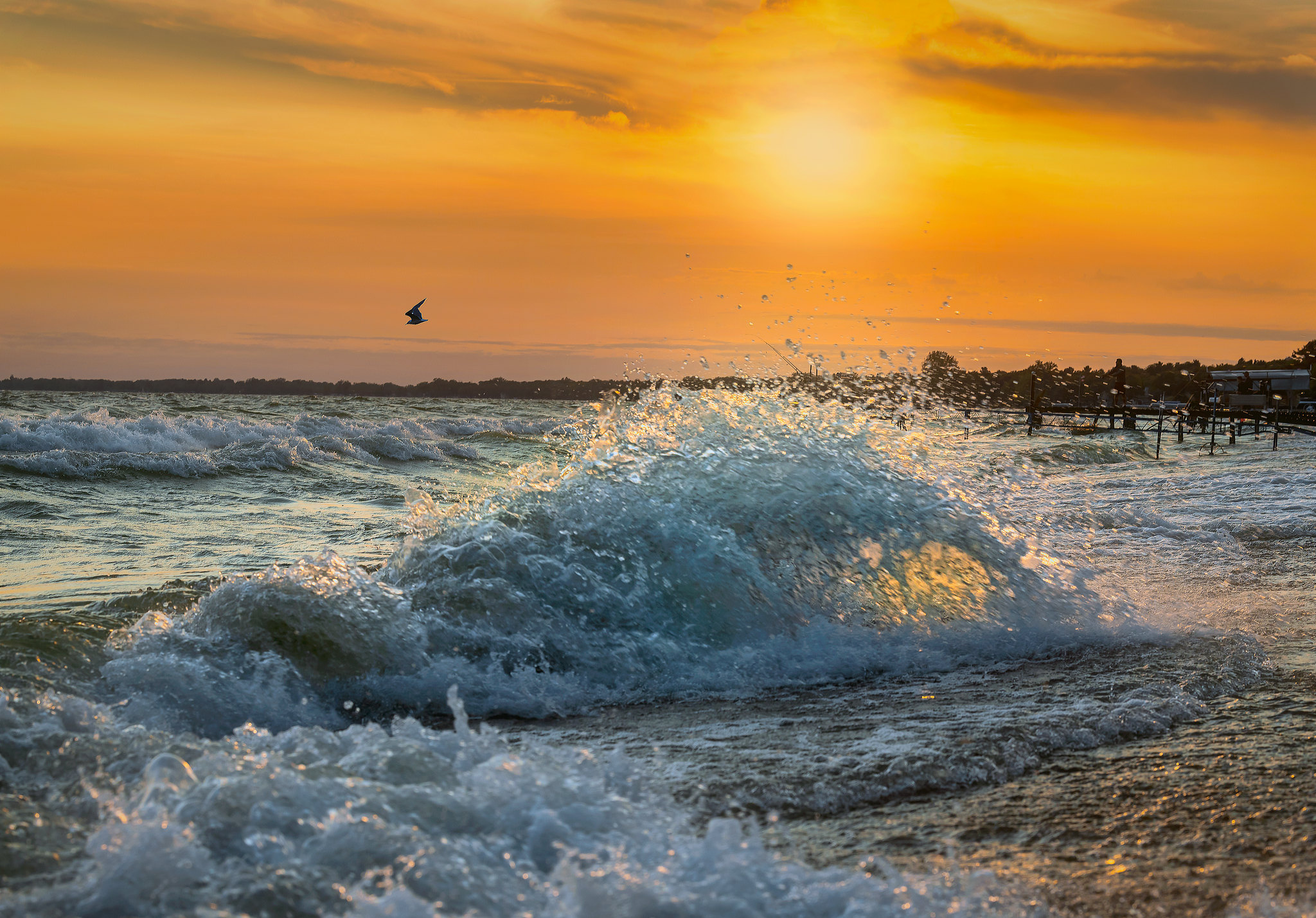 Lake Huron, Wave from Lake Huron, Michigan, 2050x1430 HD Desktop