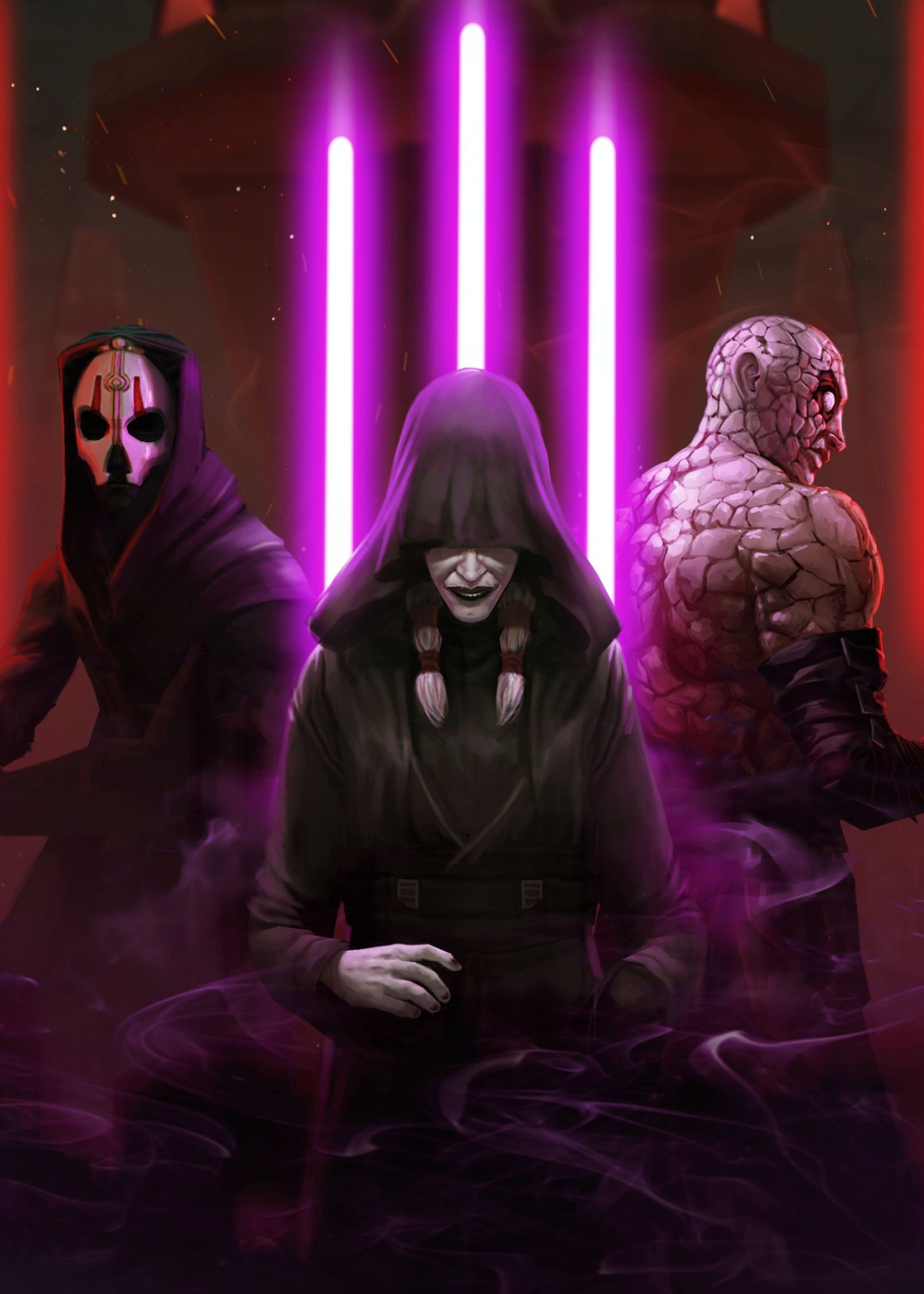 Sith Trooper, Darth Sidious, Triumvirate, Star Wars artwork, 2000x2800 HD Phone