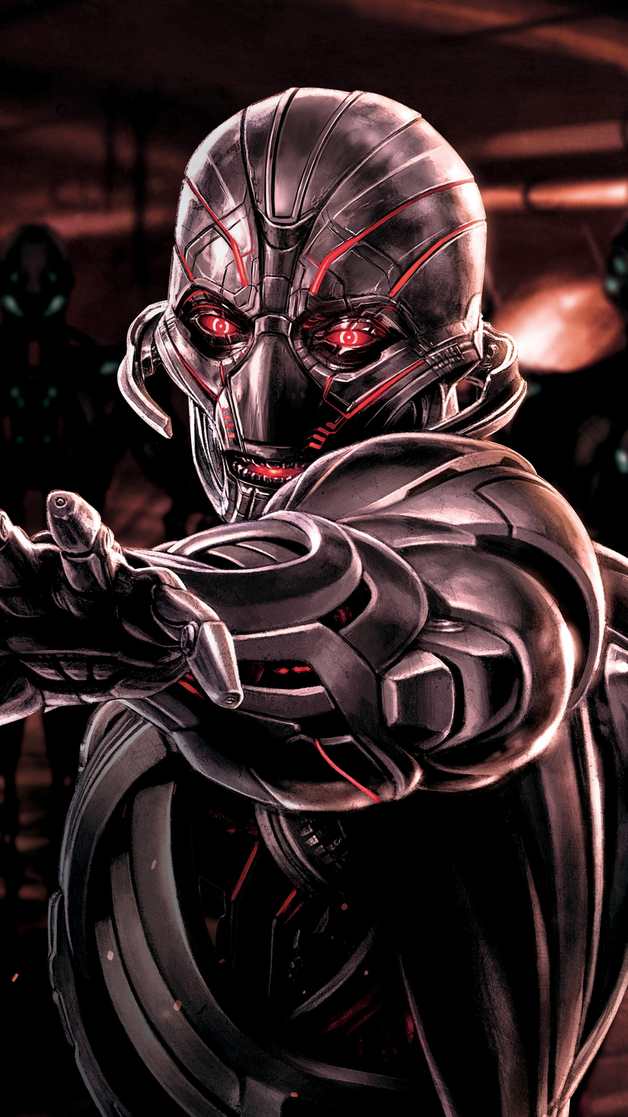 Avengers: Age of Ultron, Ultron supervillain, Marvel Comics, Sony Xperia Z5, 2160x3840 4K Phone