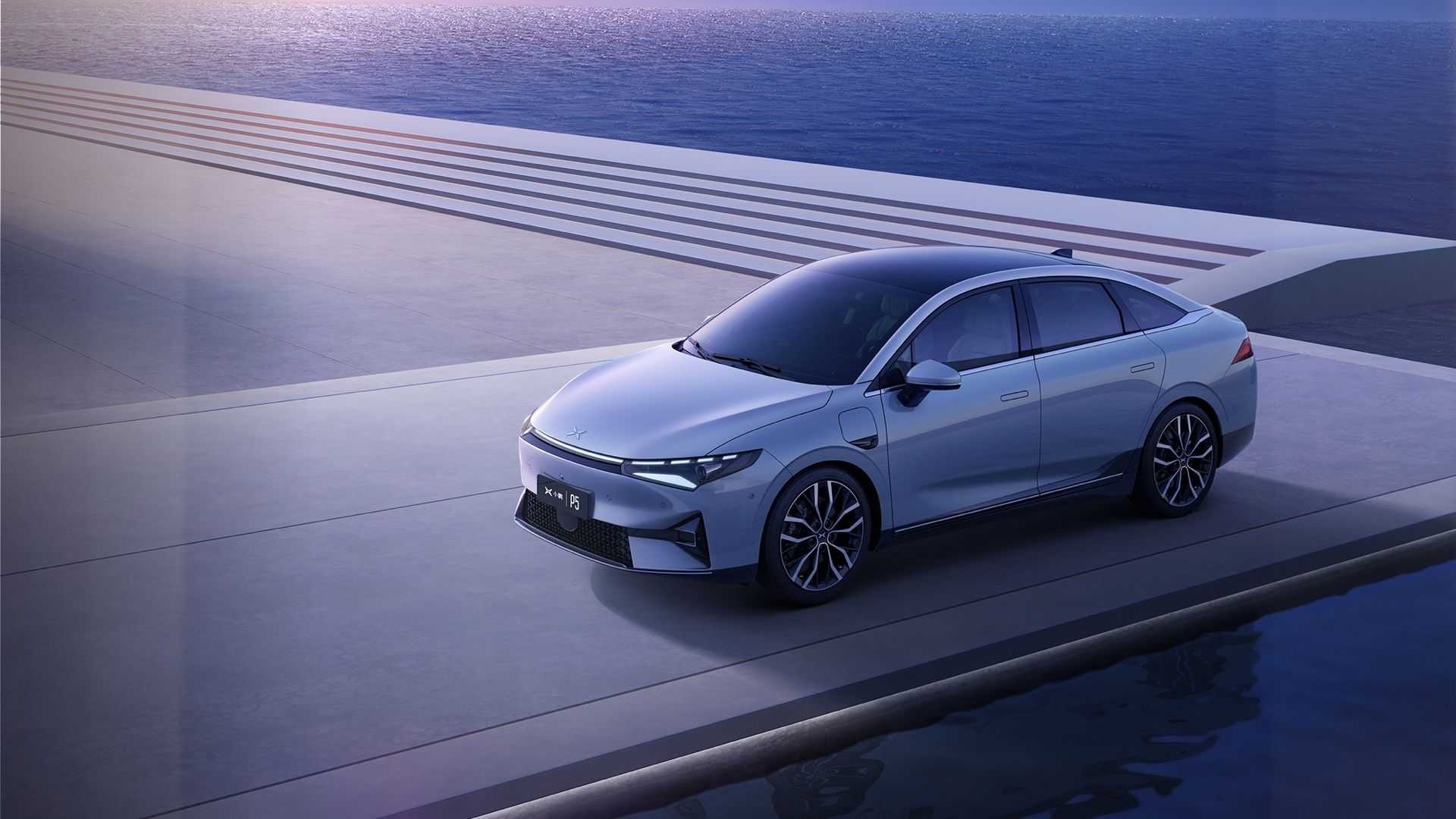 XPeng P5 Sedan, Advanced electric vehicle, Sleek design, Enhanced driving experience, 1920x1080 Full HD Desktop