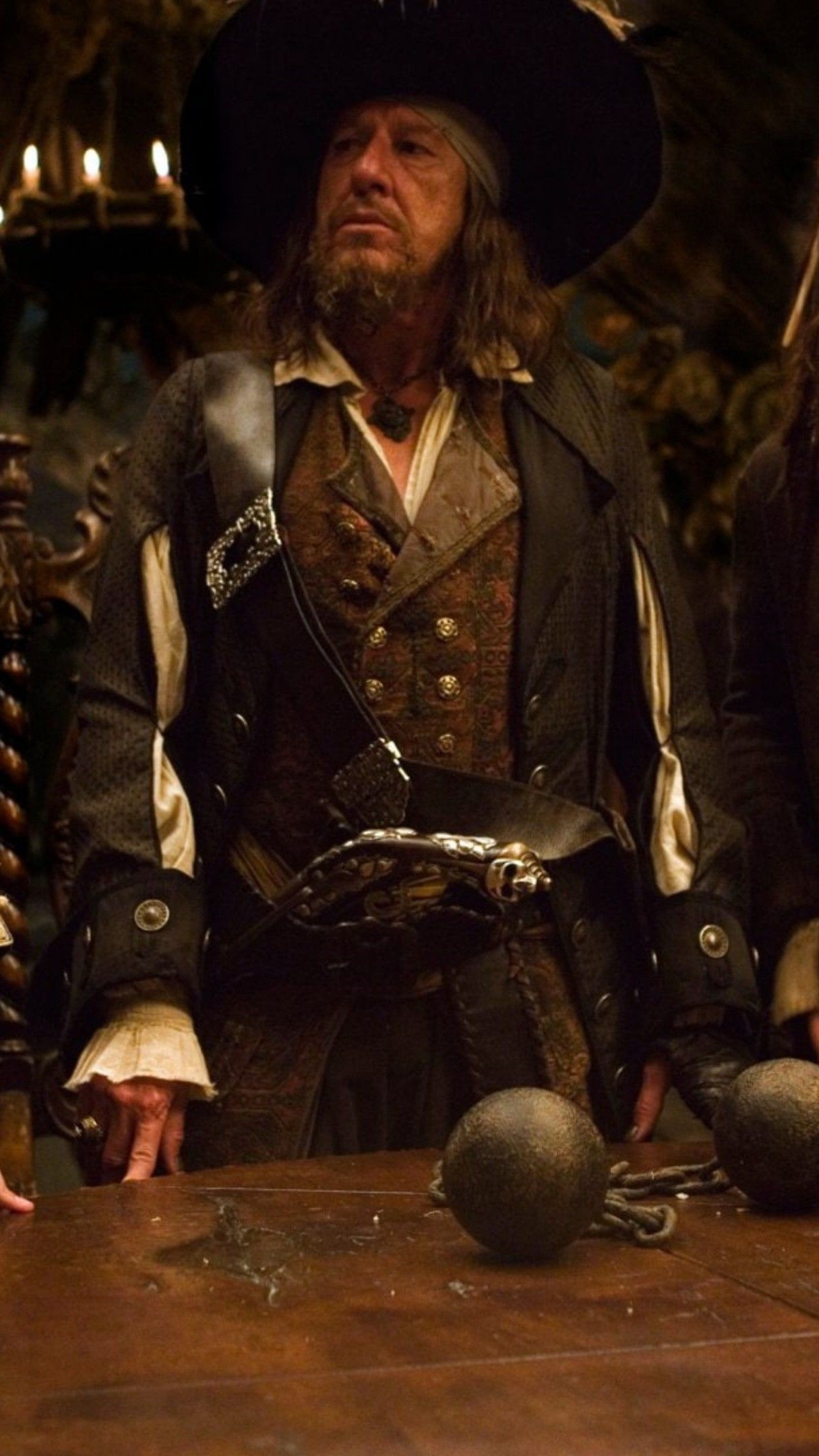 Barbossa, Pirate commander, Caribbean adventure, Photo, 1220x2160 HD Phone