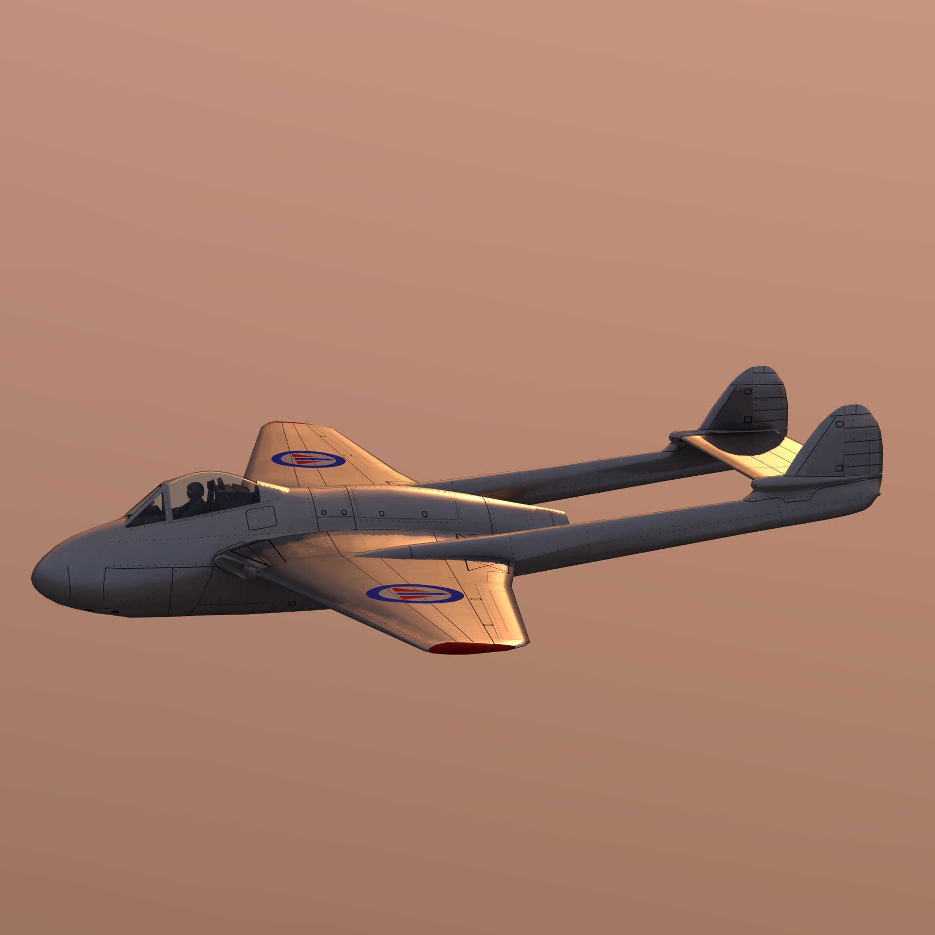 de Havilland Aircraft, Artstation, Lowpoly, 1920x1920 HD Phone